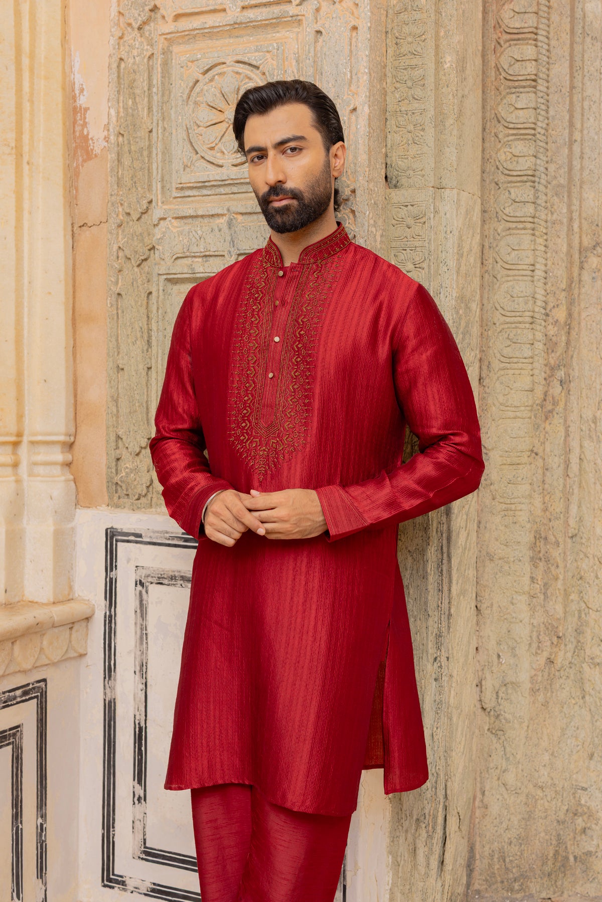 Ruby Red Kurta Set