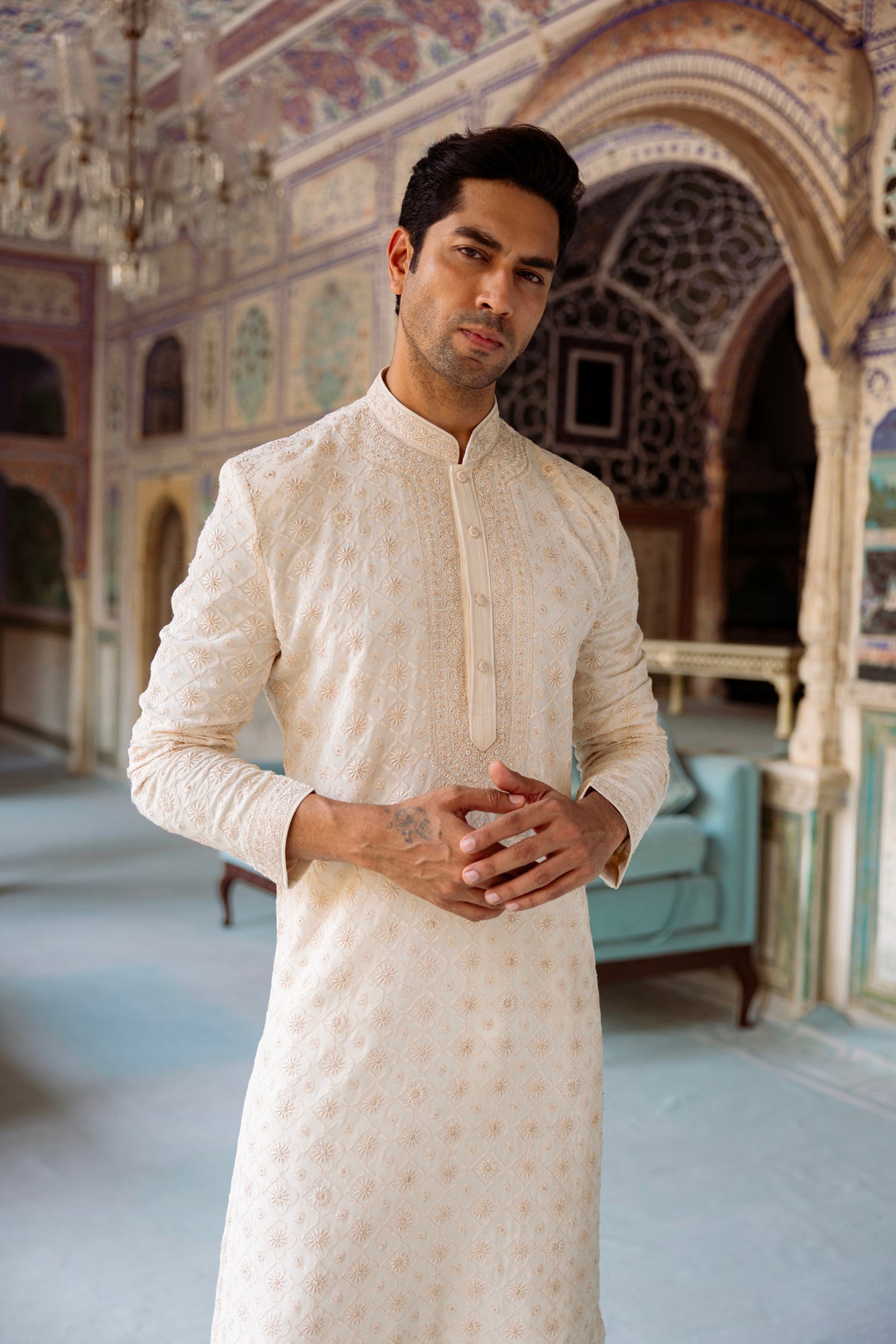Pearl Cream Kurta Set