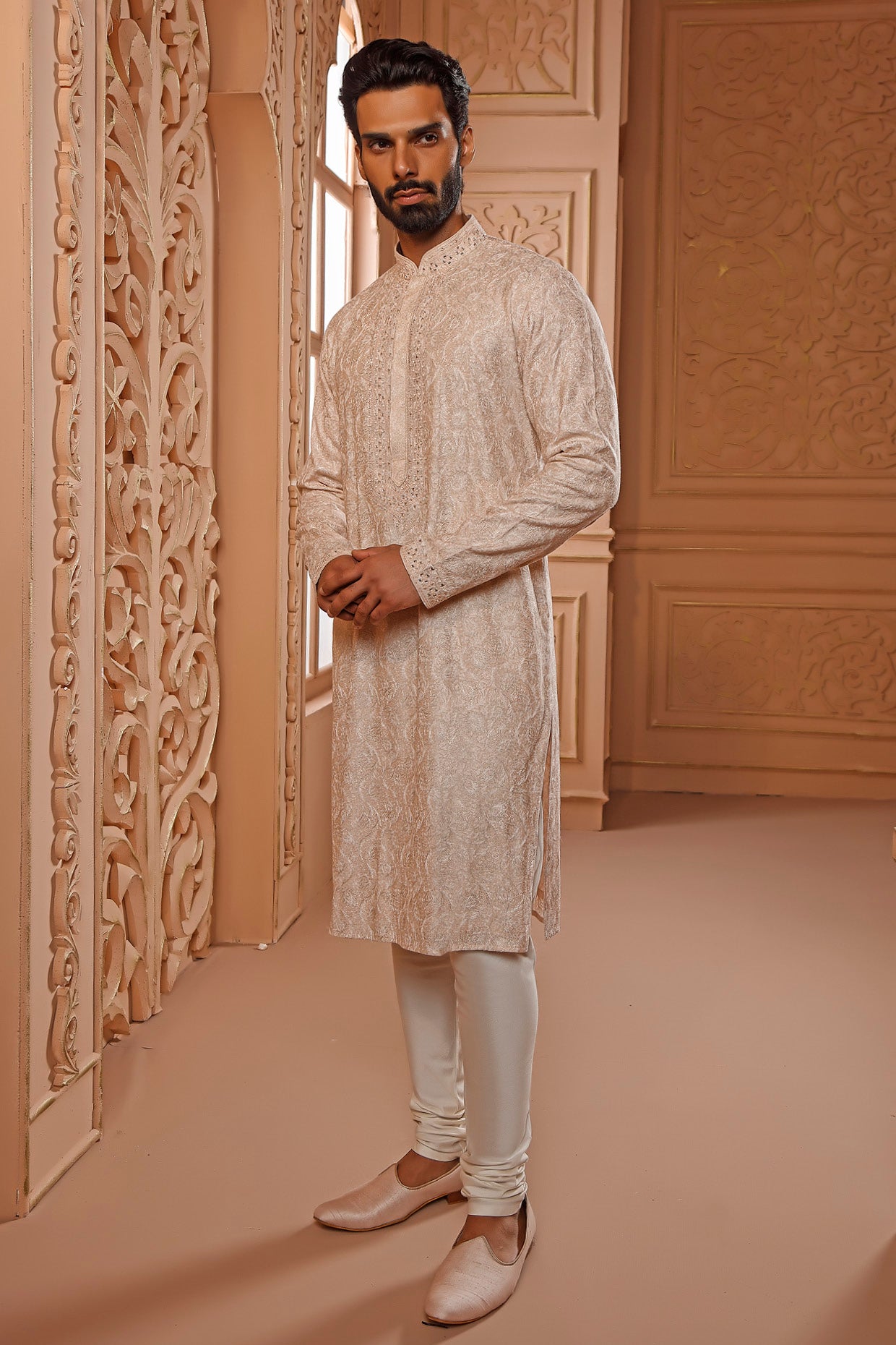Blush Chanderi Kurta Set