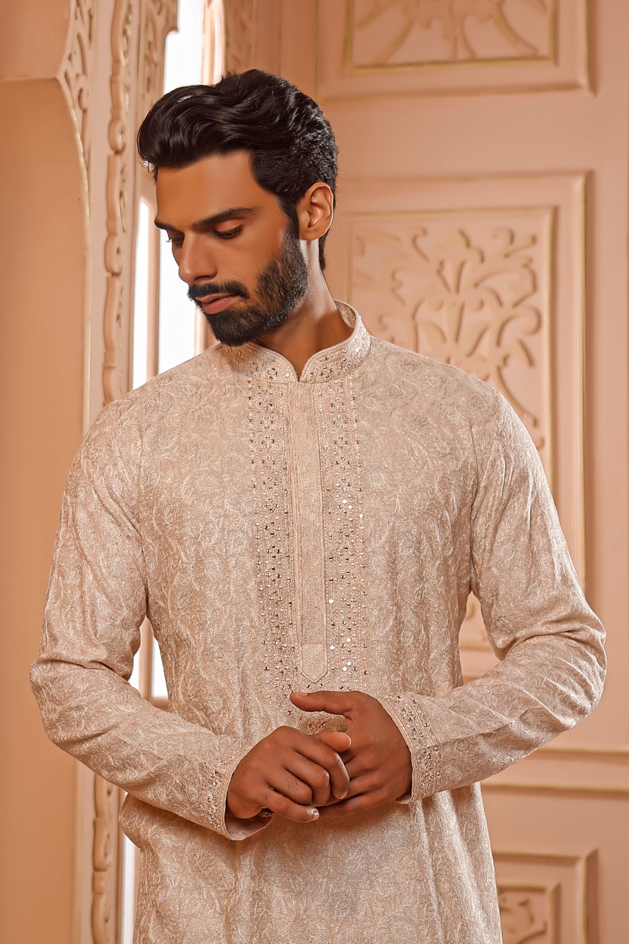Blush Chanderi Kurta Set