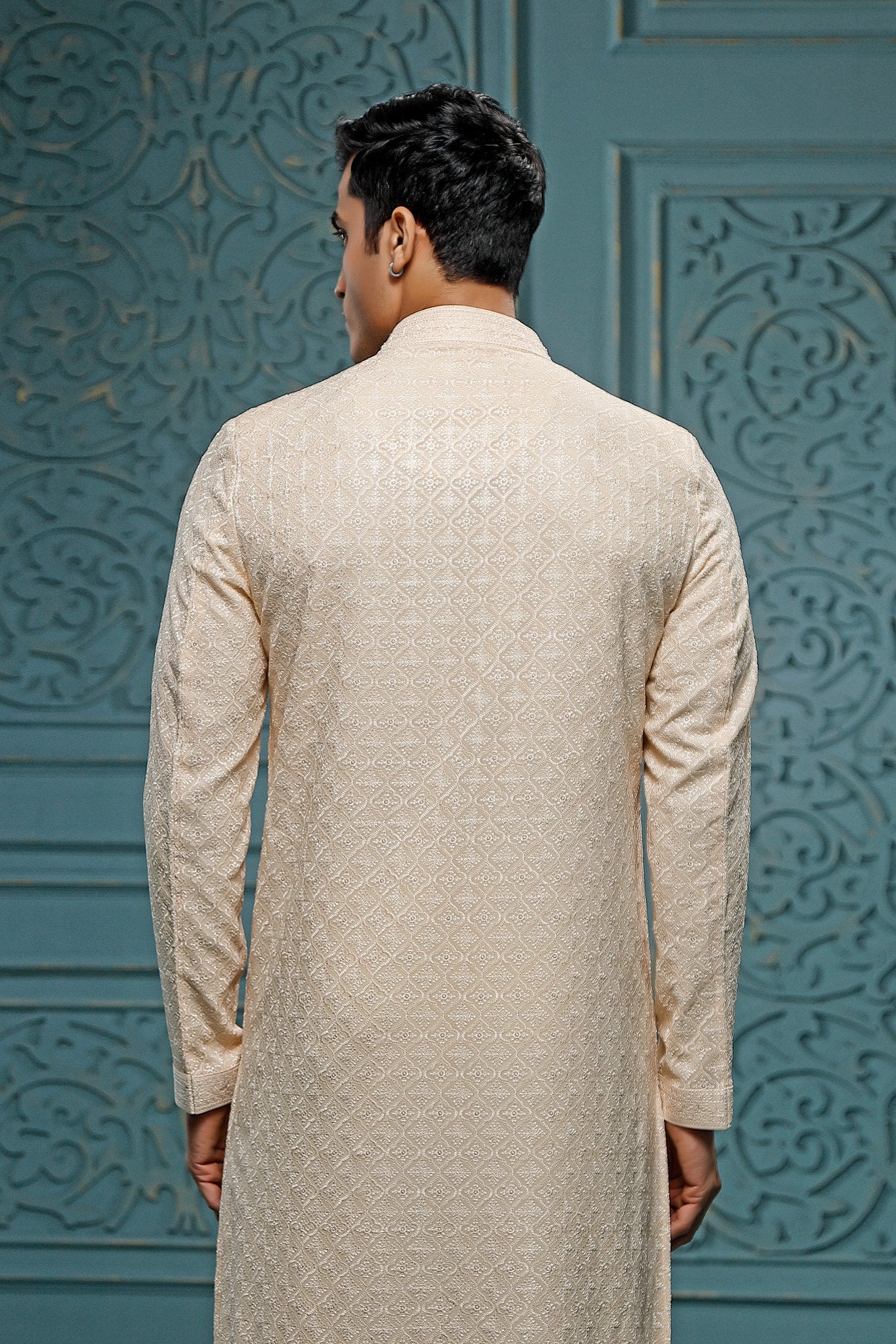 Beige Georgette Kurta Set
