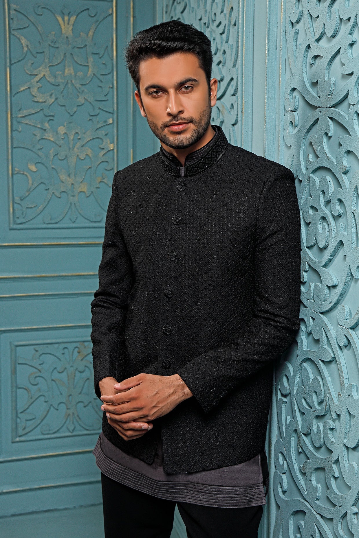 Black Jodhpuri Set