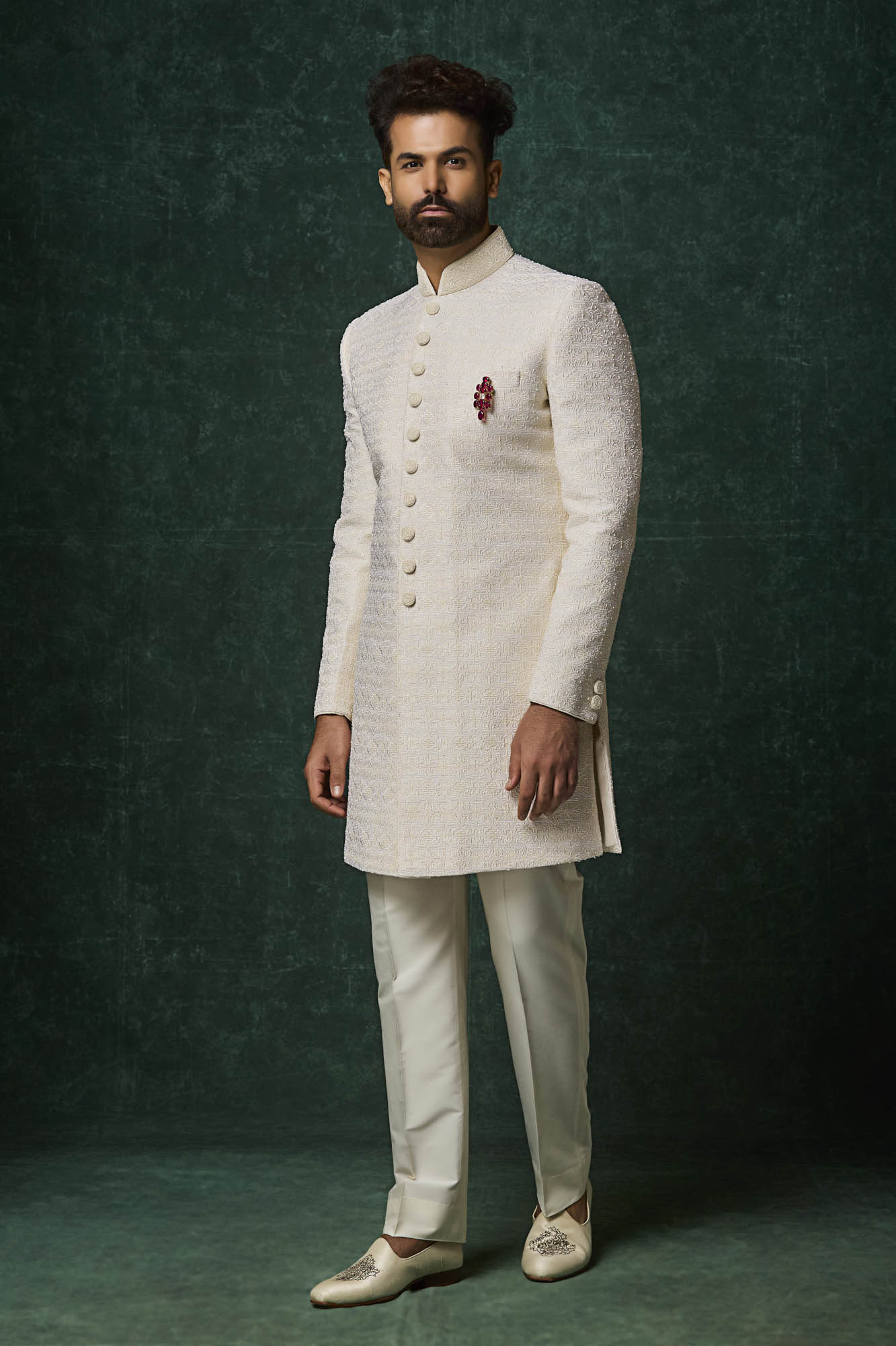 Ivory Sherwani set