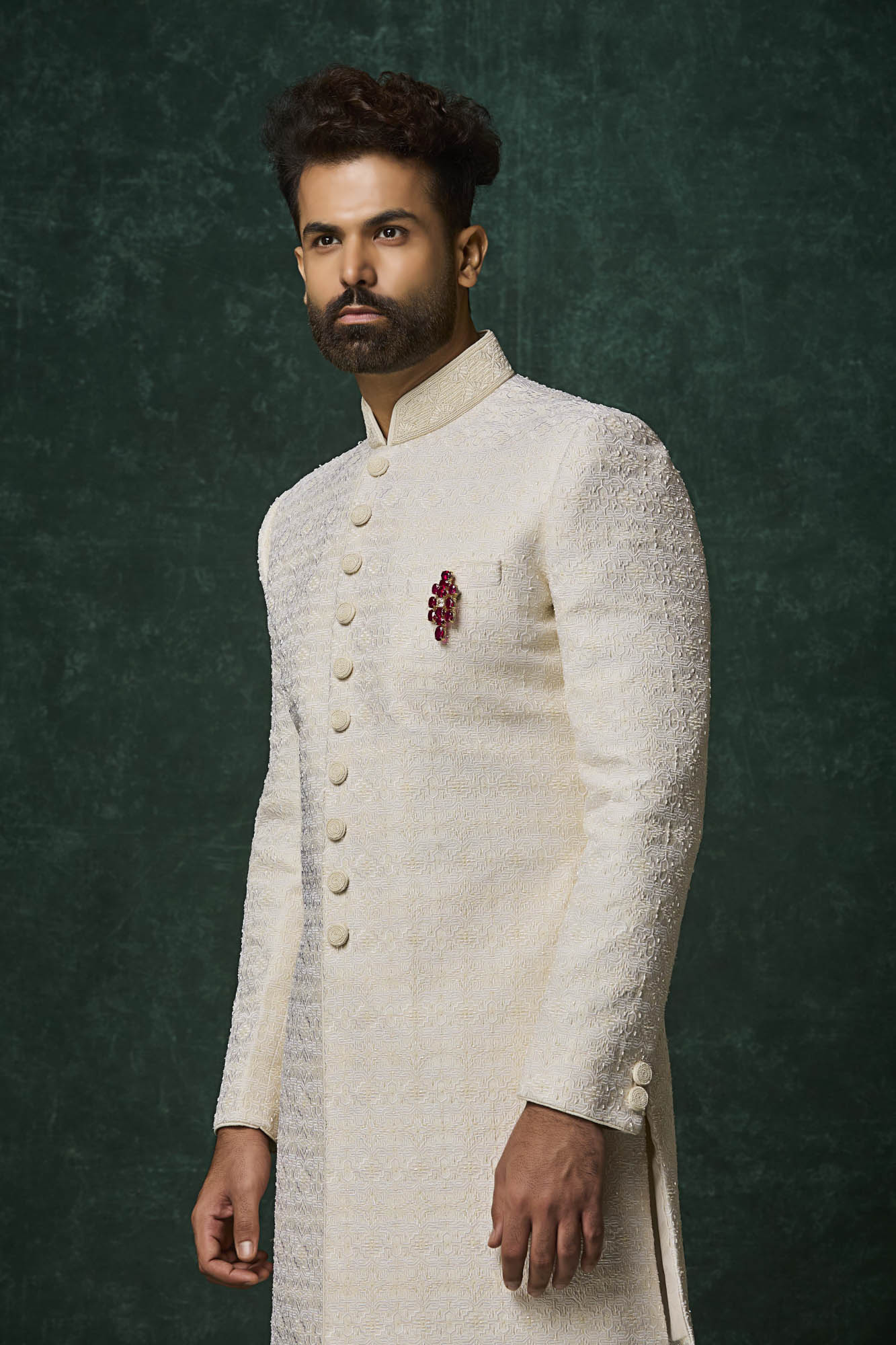 Ivory Sherwani set