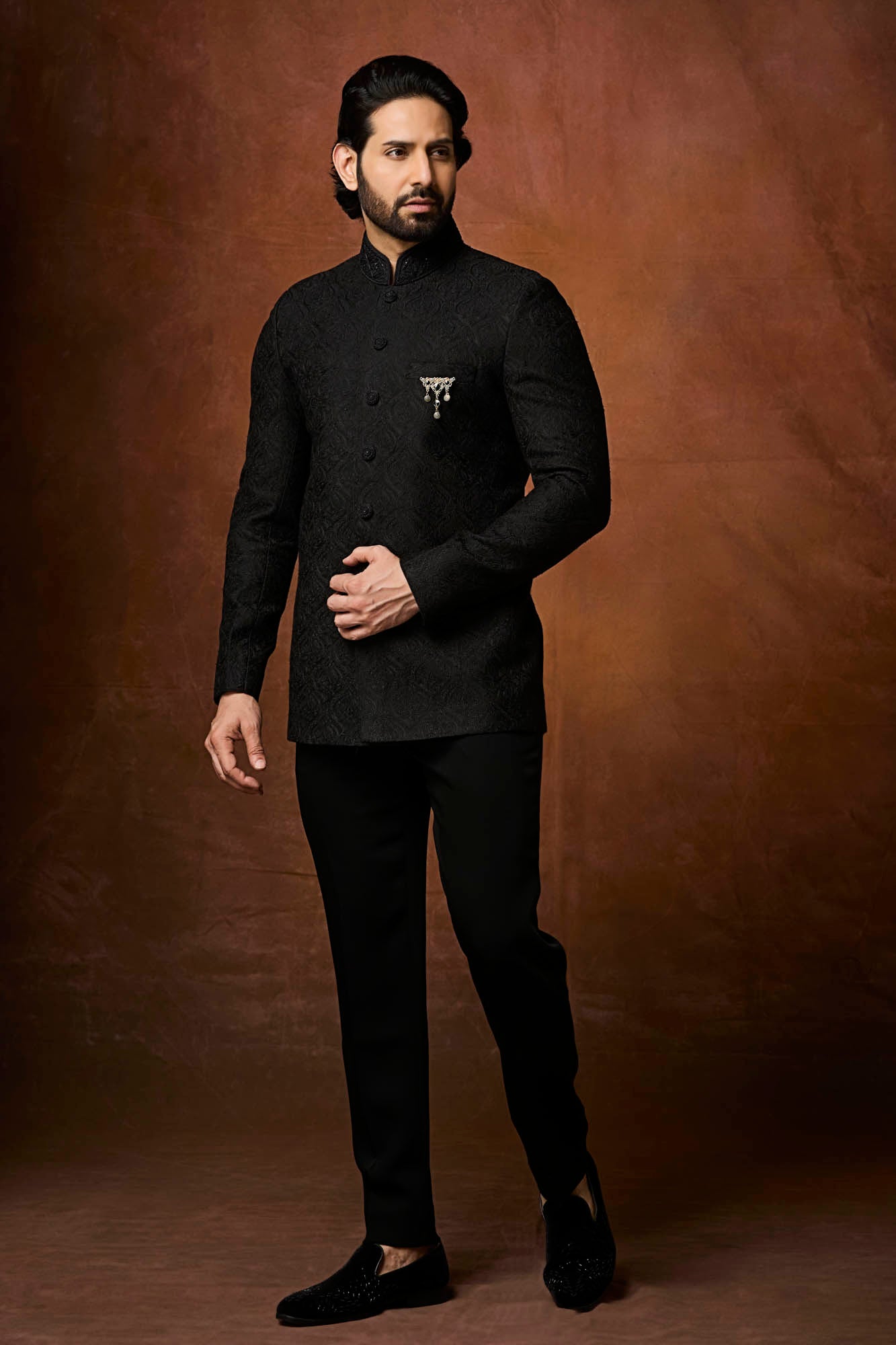 Black Jodhpuri Set