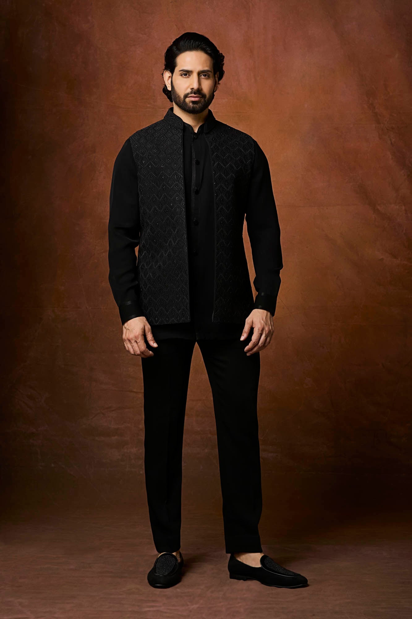 Black waistcoat Set