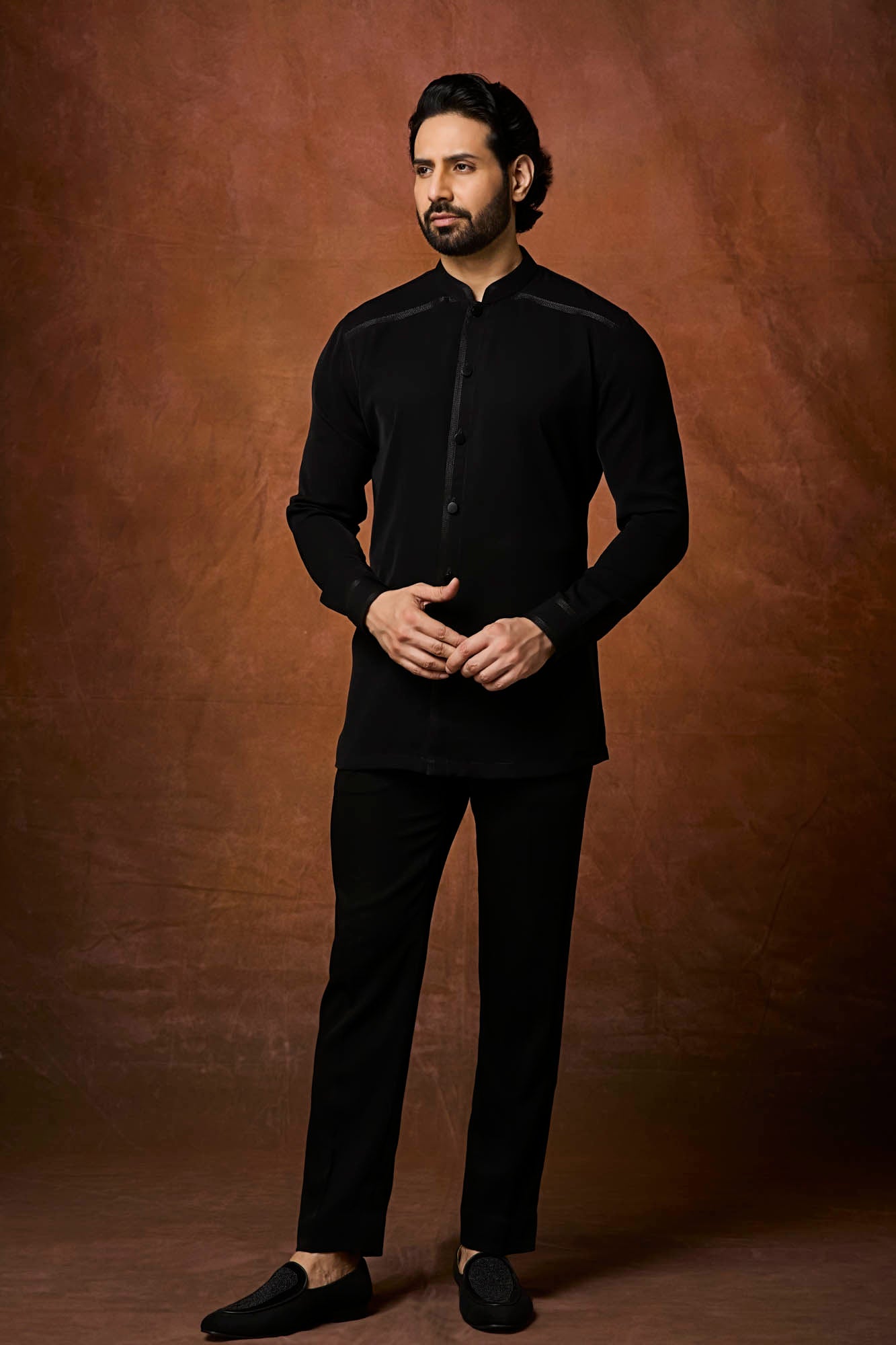 Black waistcoat Set