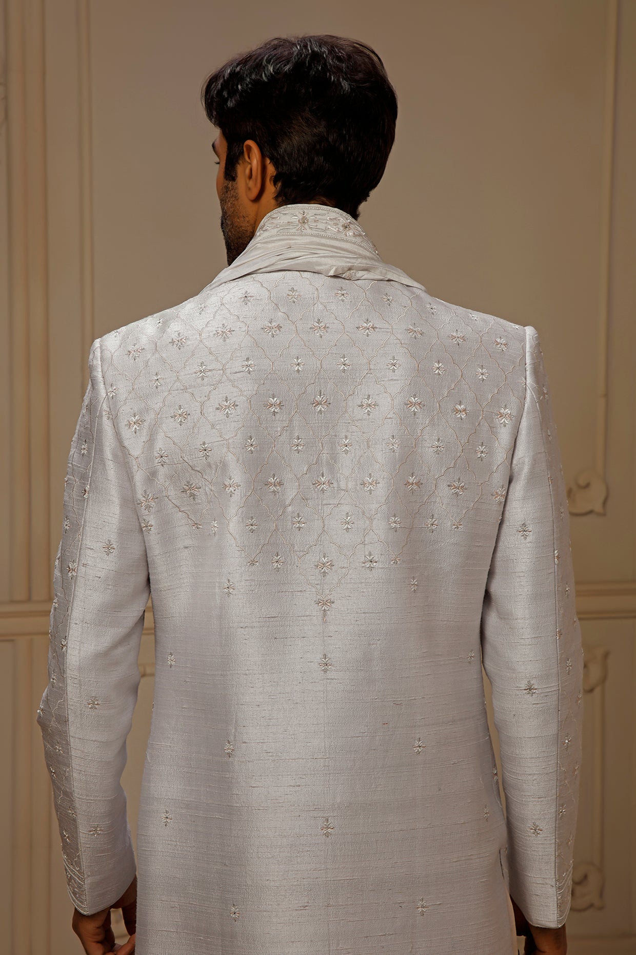 Silver Grey Sherwani Set