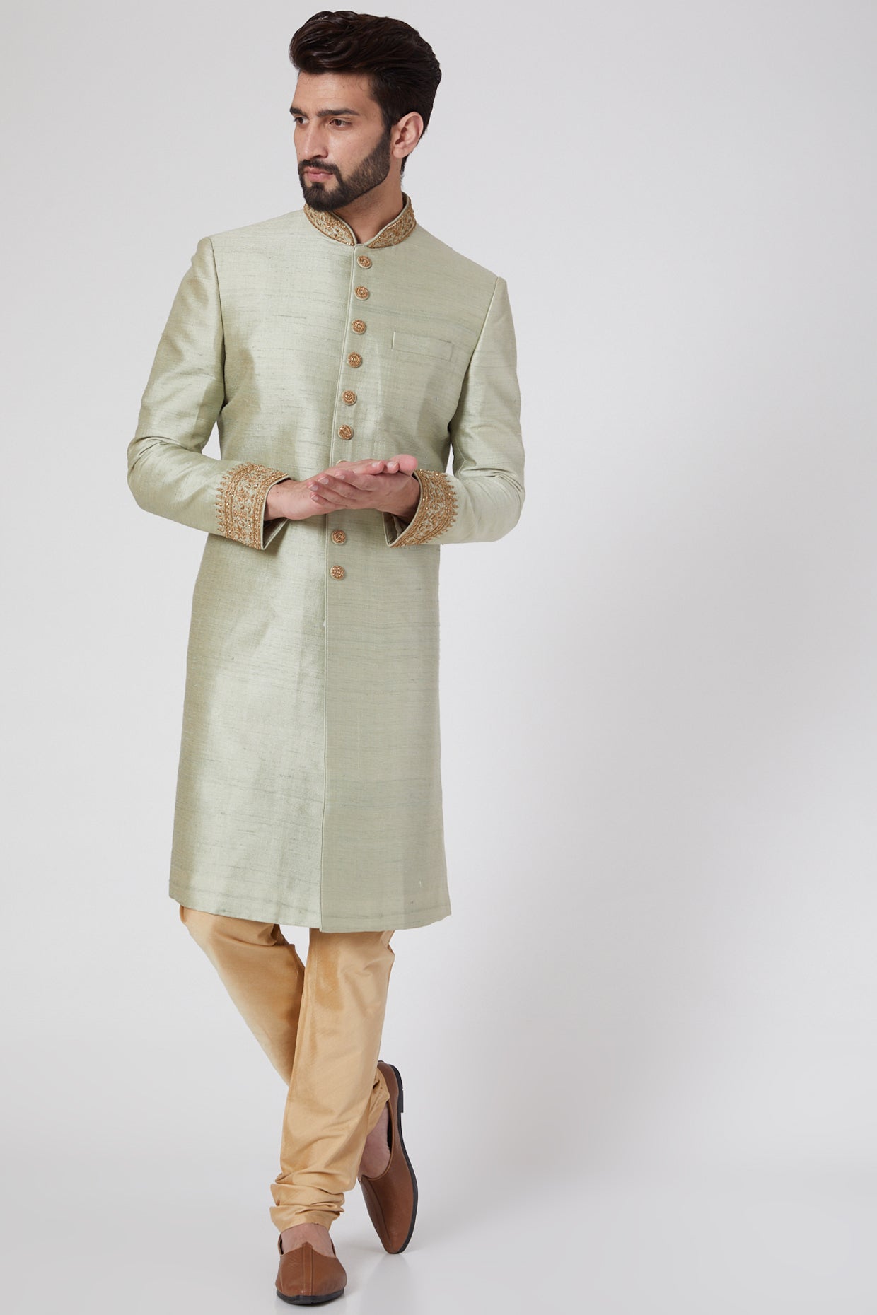 Mint Green Sherwani Set