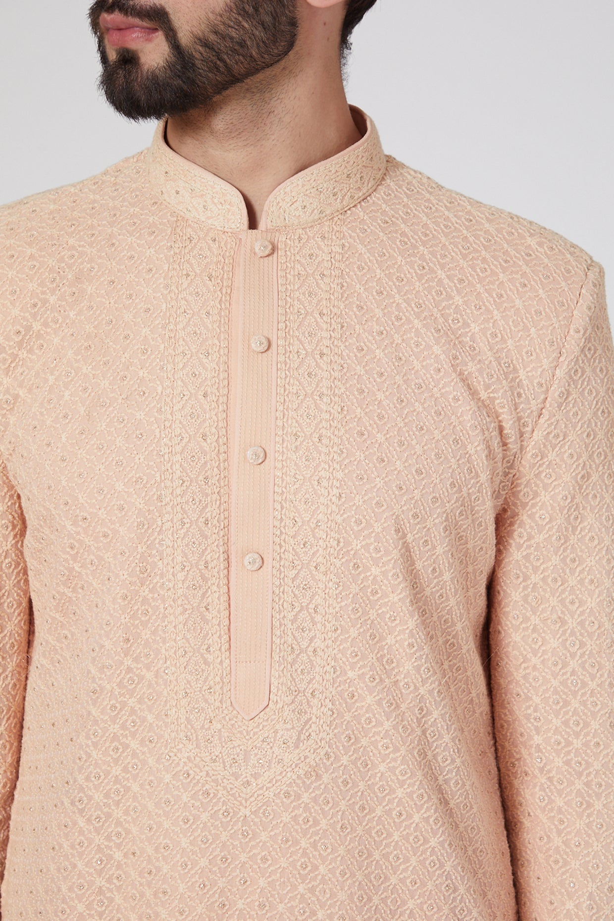 Blush Pink Embroidered Kurta Set