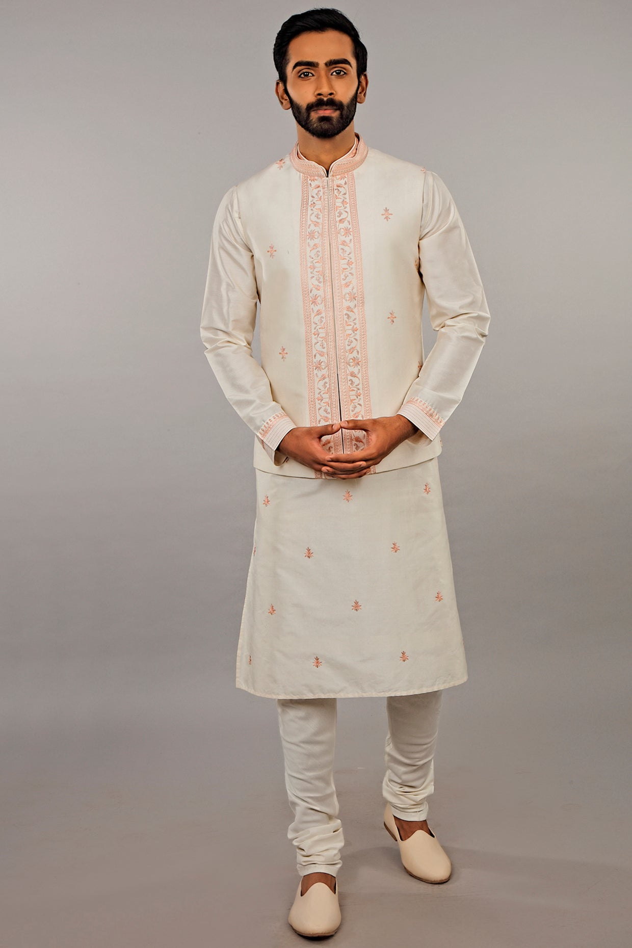 Ivory Embroidered Kurta Set