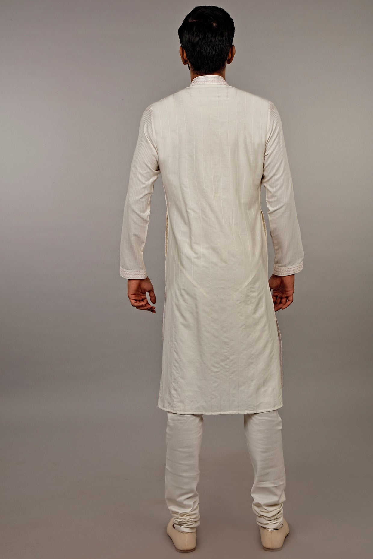 Pink & Ivory Embroidered Kurta Set