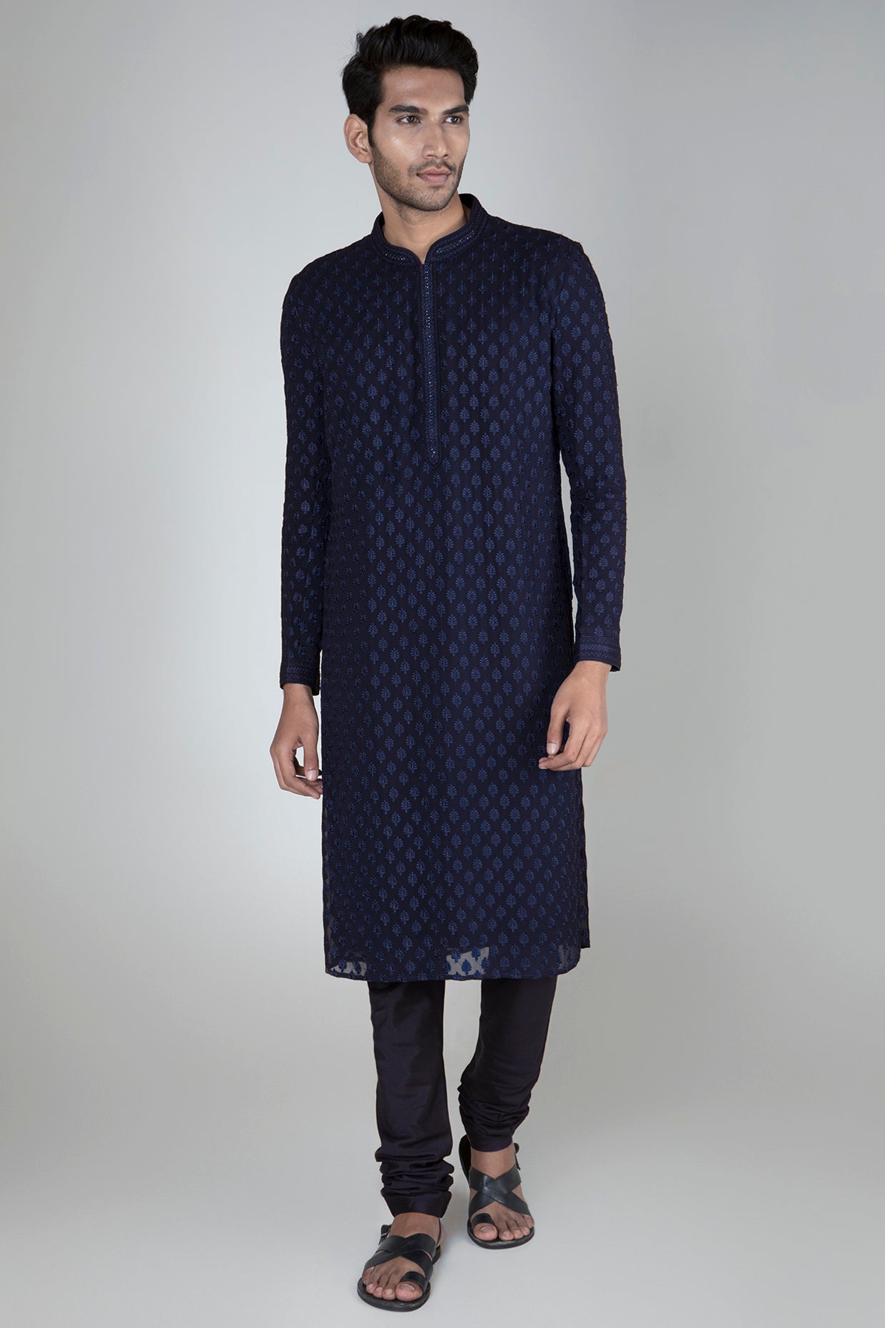 Cobalt Blue Embellished Kurta Set
