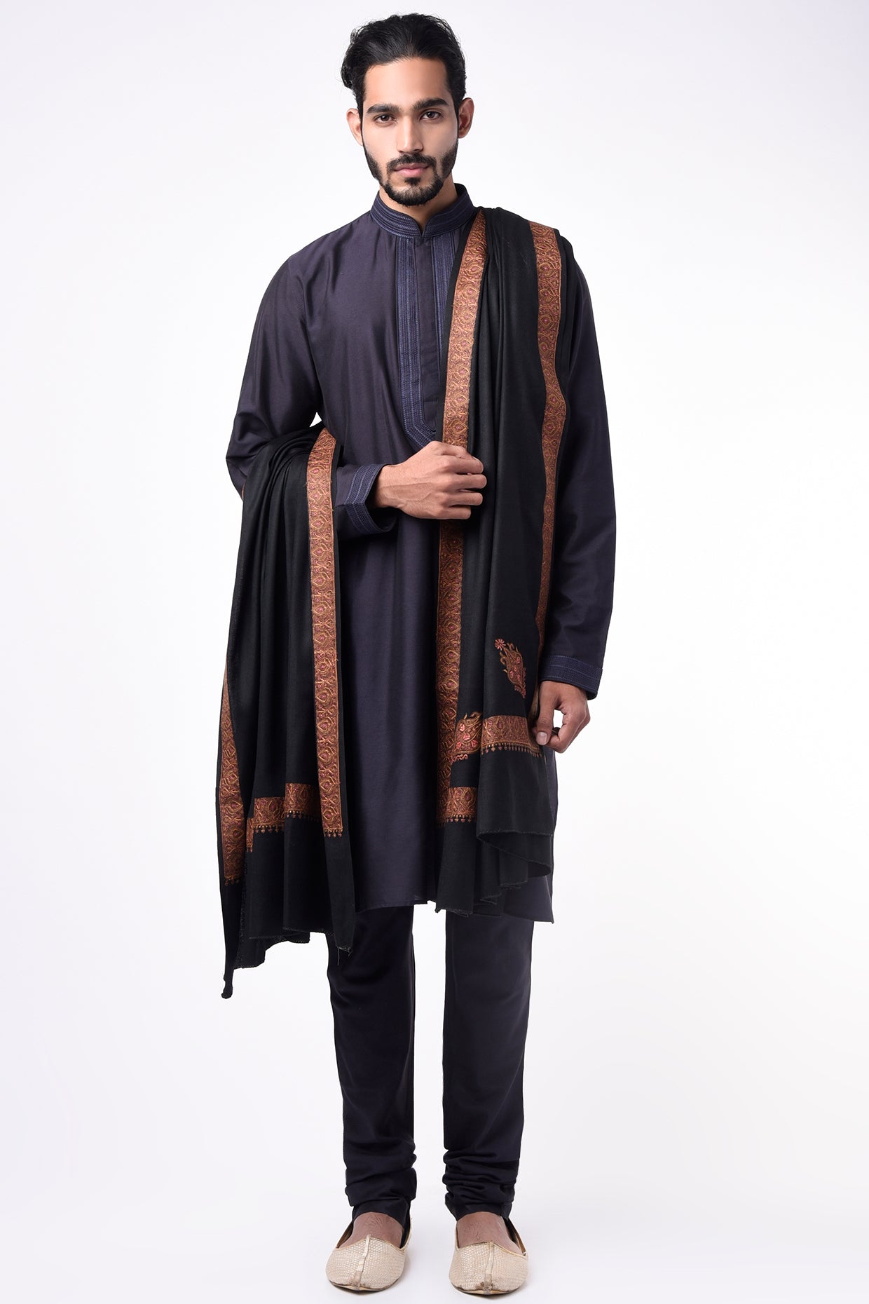 Black Pashmina Dupatta
