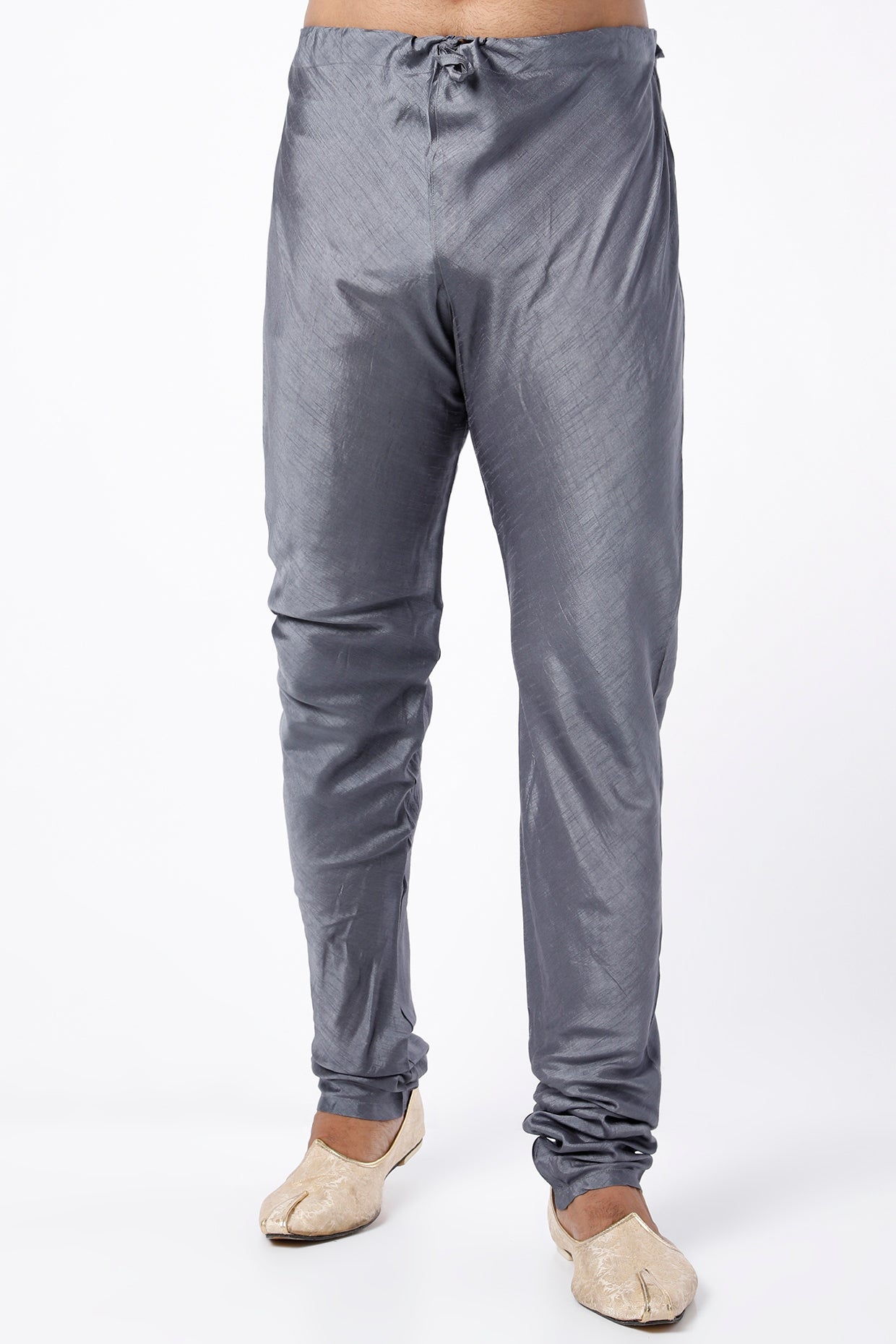 Grey Kurta Set With Bundi Jacket