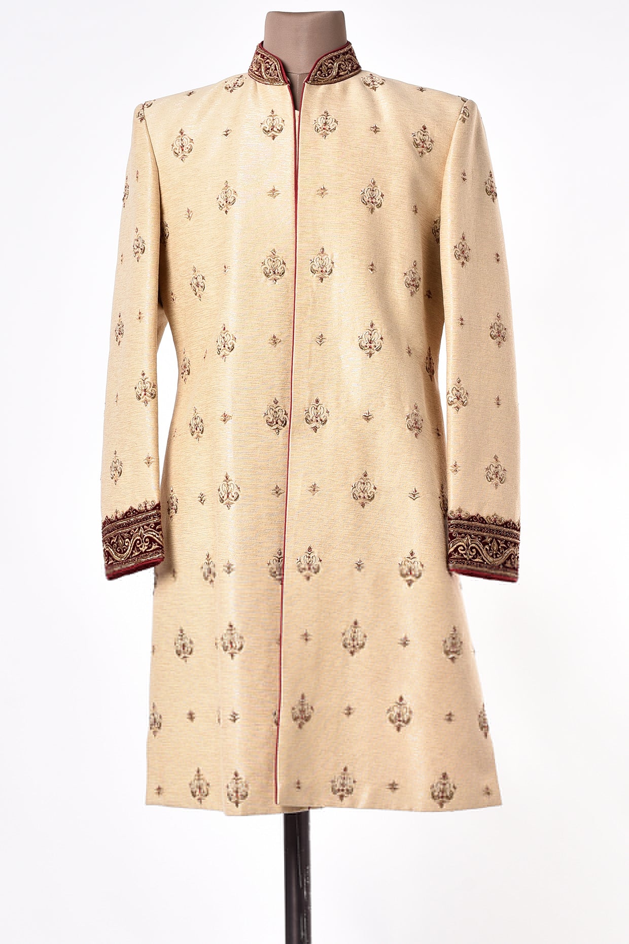 Beige Zardosi Jodhpuri Bandhgala Jacket