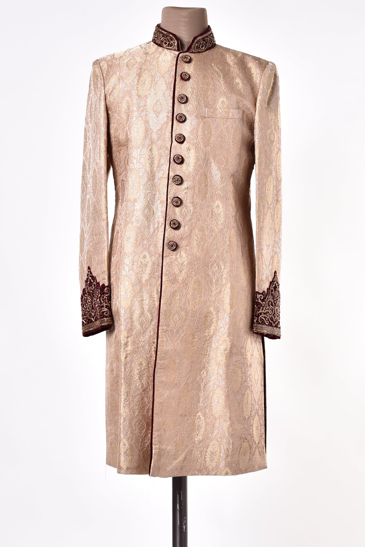 Champagne Hand Embroidered Sherwani