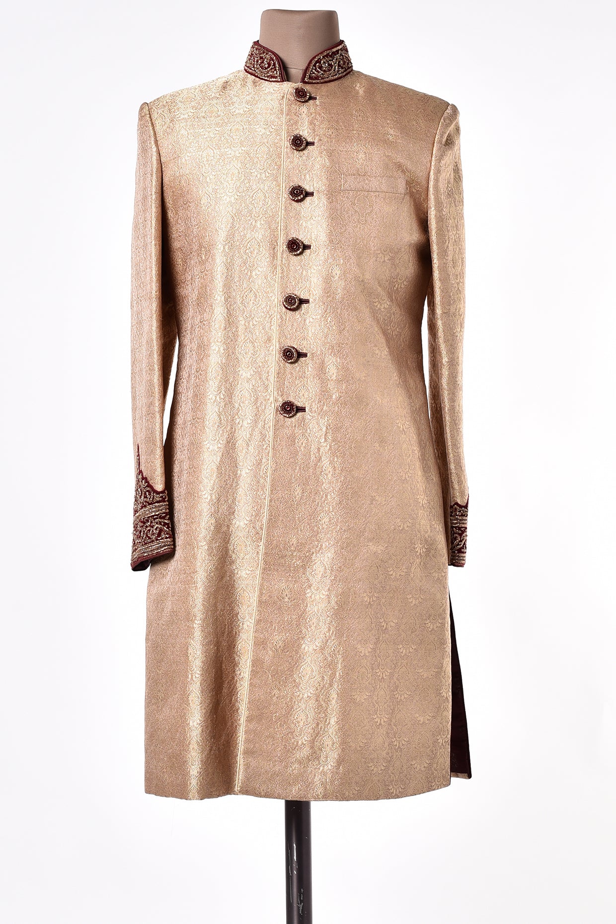 Champagne Brocade Sherwani