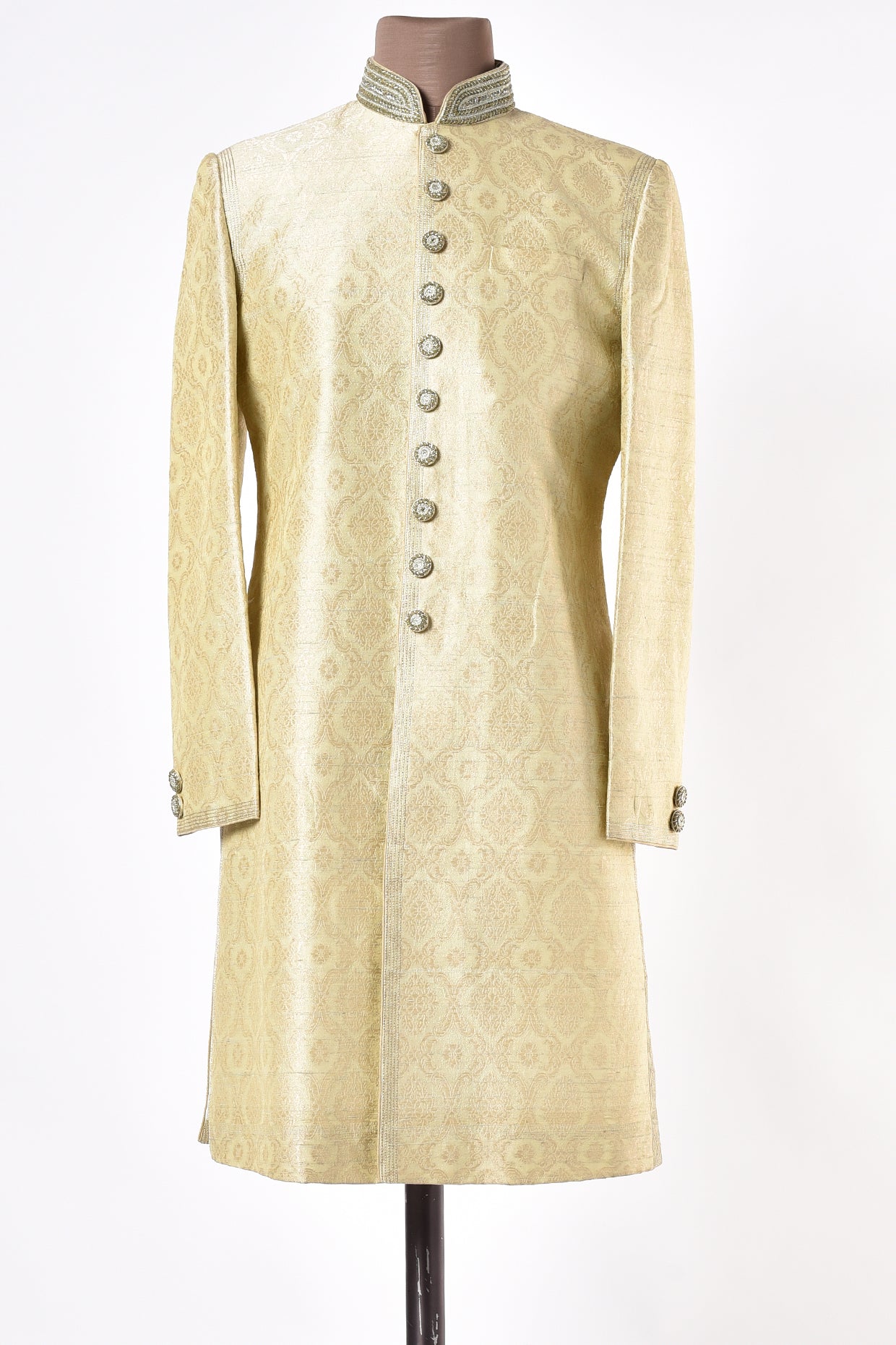 Mint Green Brocade Sherwani