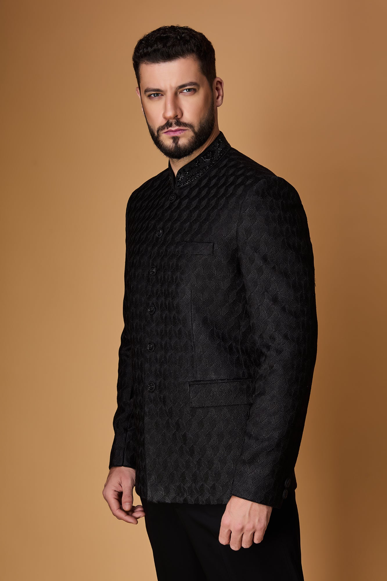 Black Indowestern set