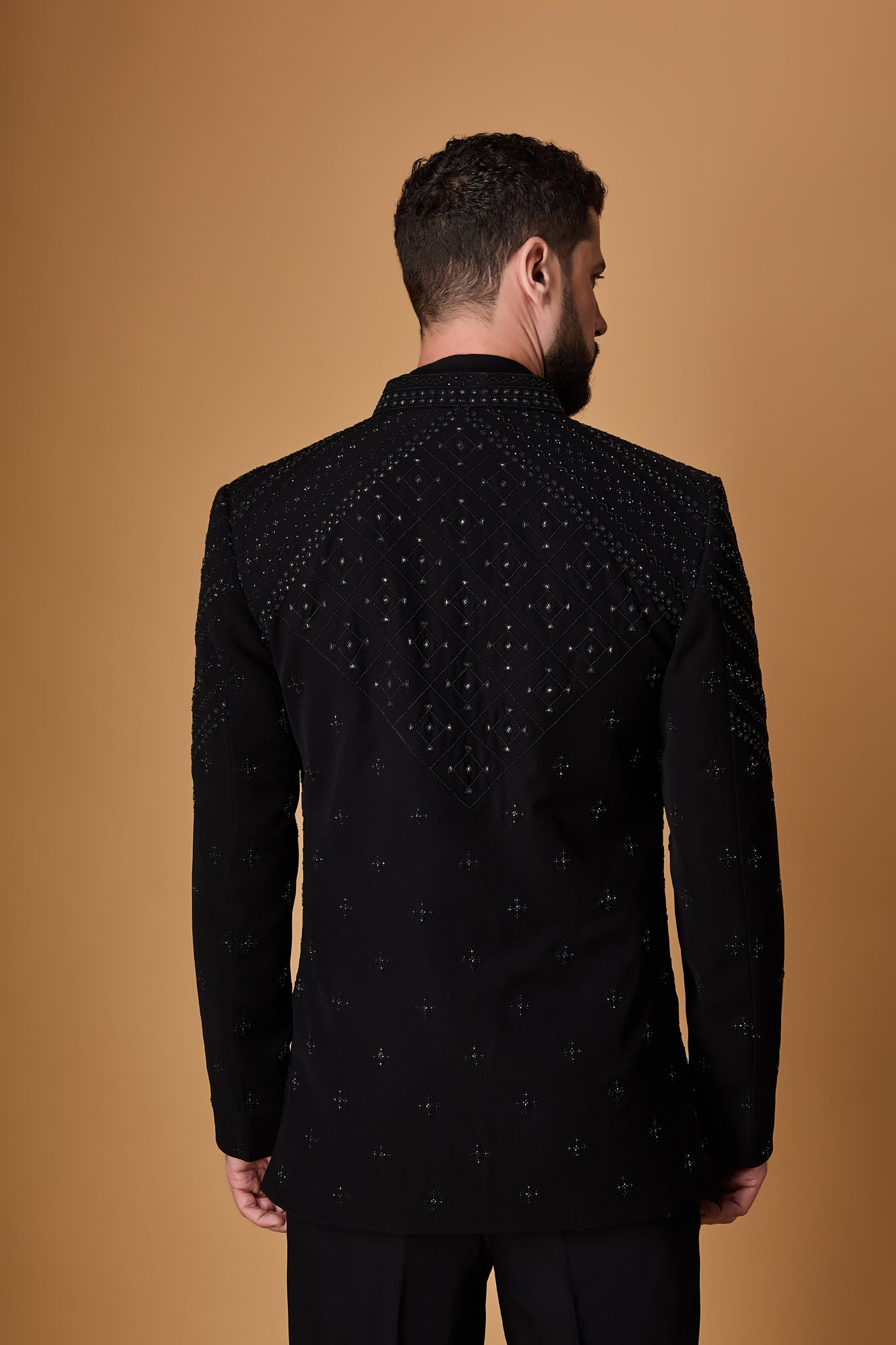 Black indowestern set
