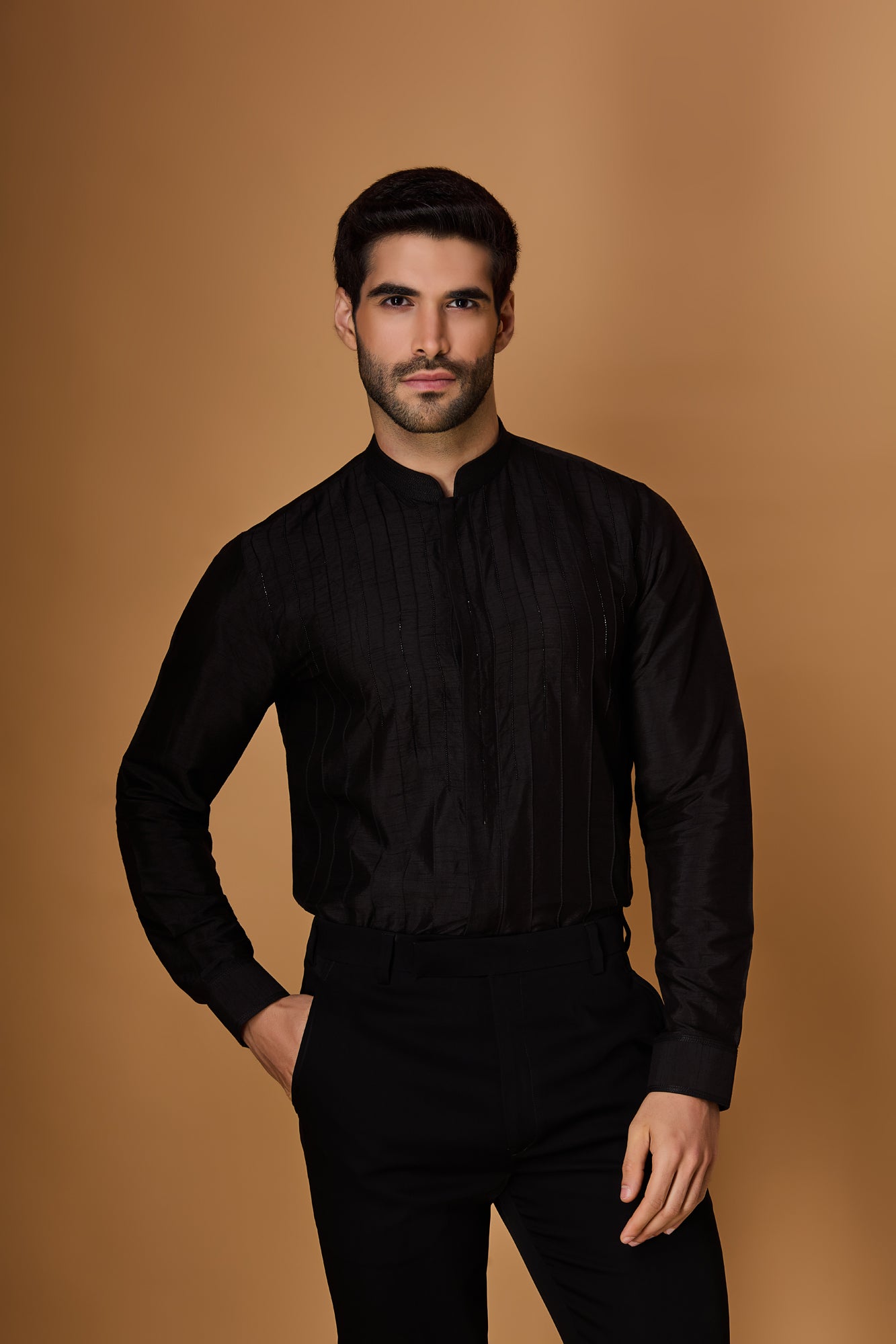 Black Indowestern Set