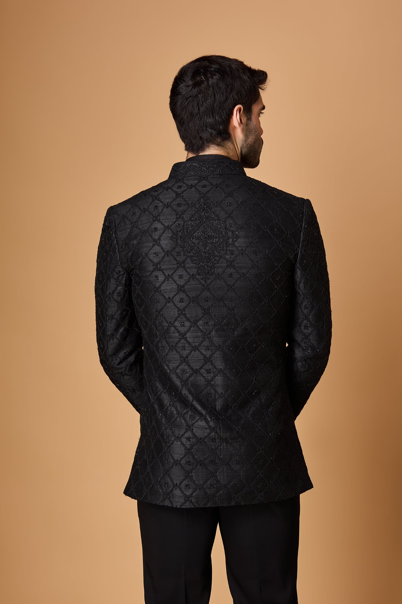 Black Indowestern Set