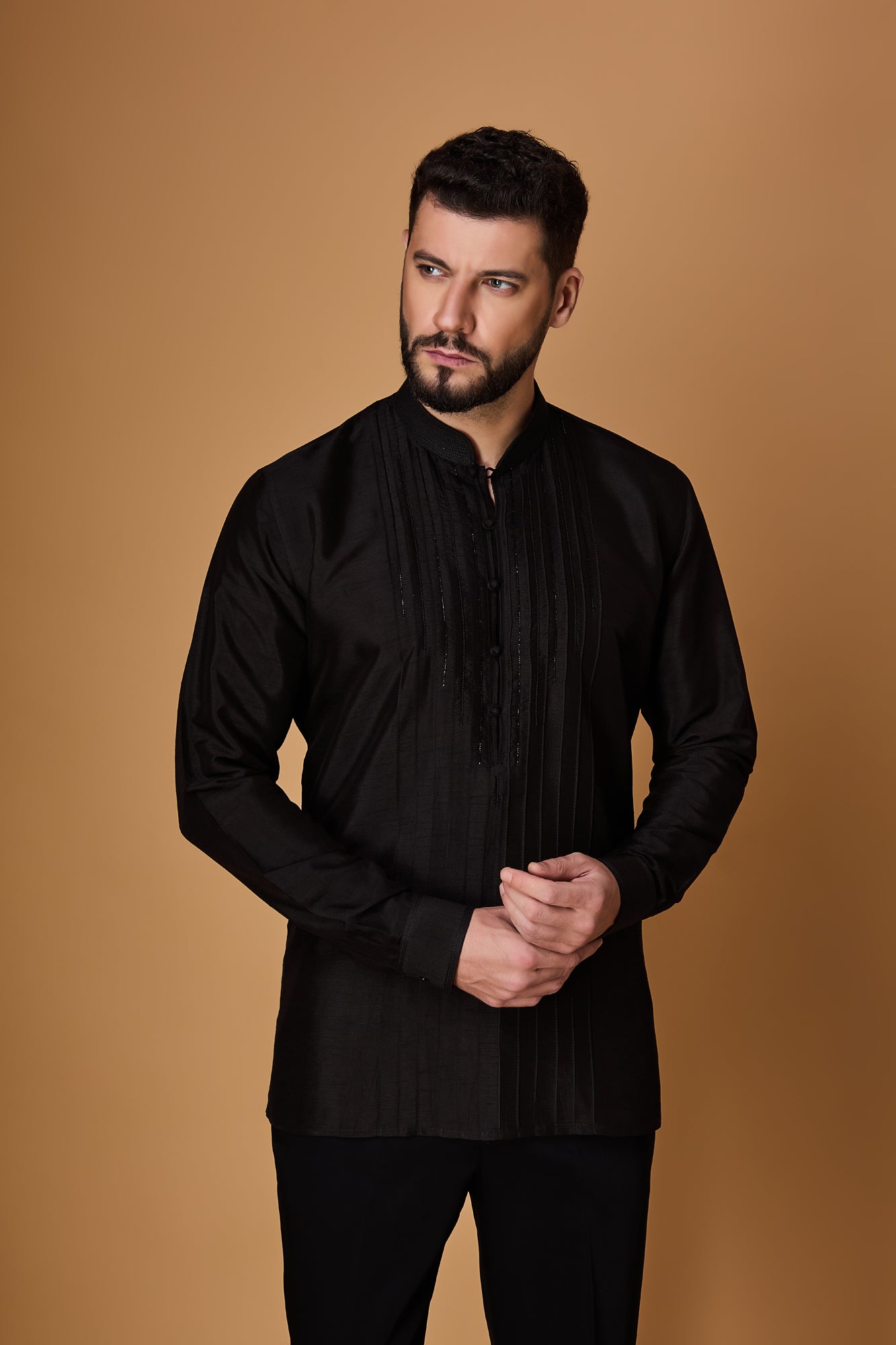 Black Indowestern Set