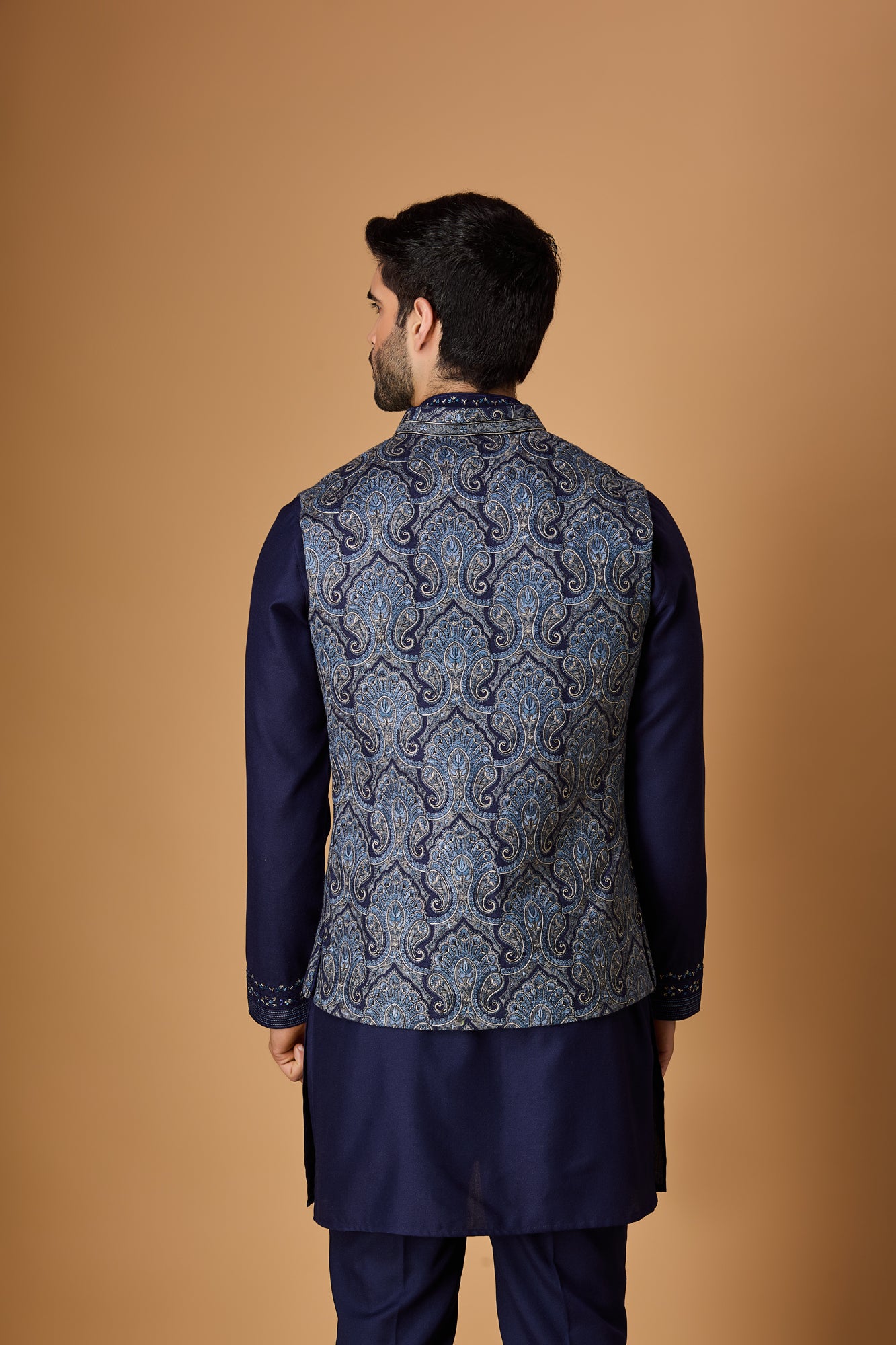 Blue Paschmina Bundi Set