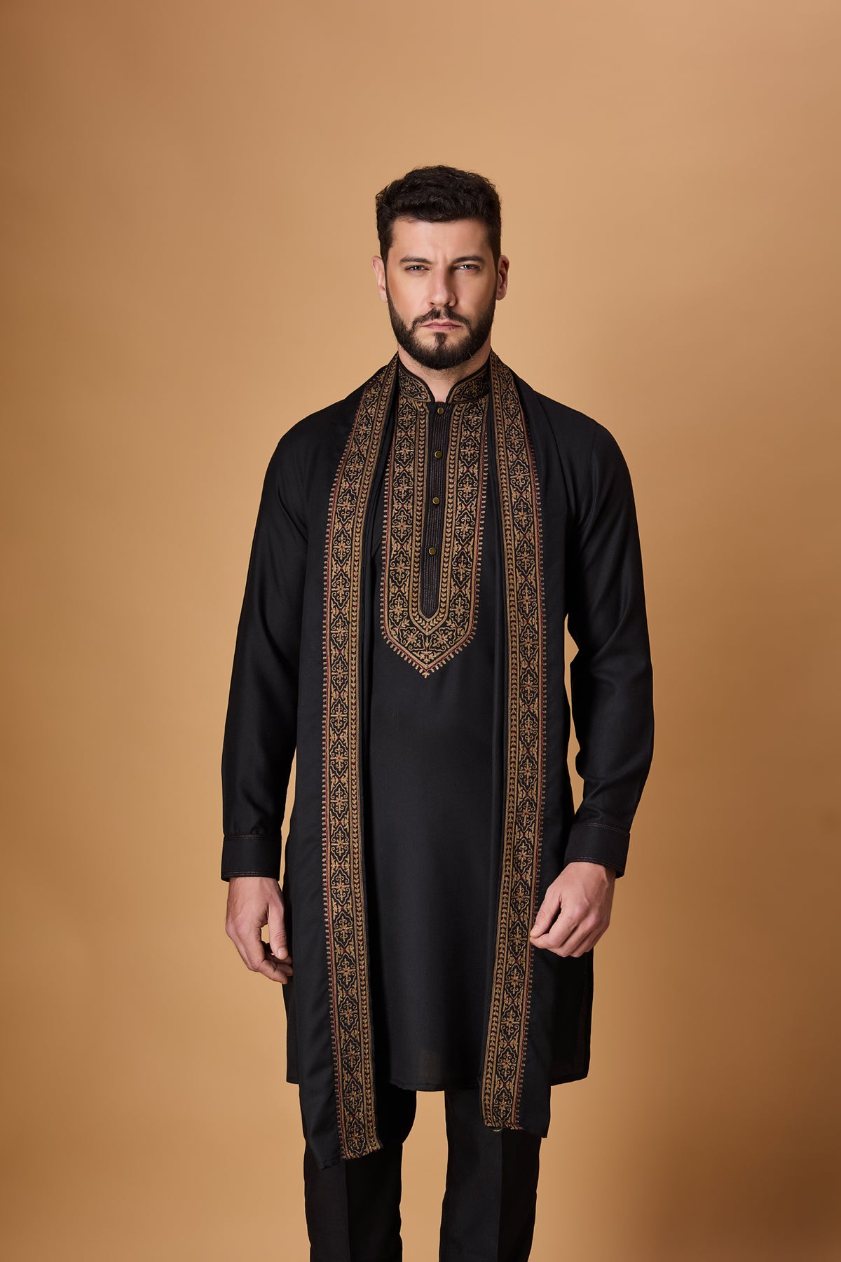 Black Kurta Dupatta Set