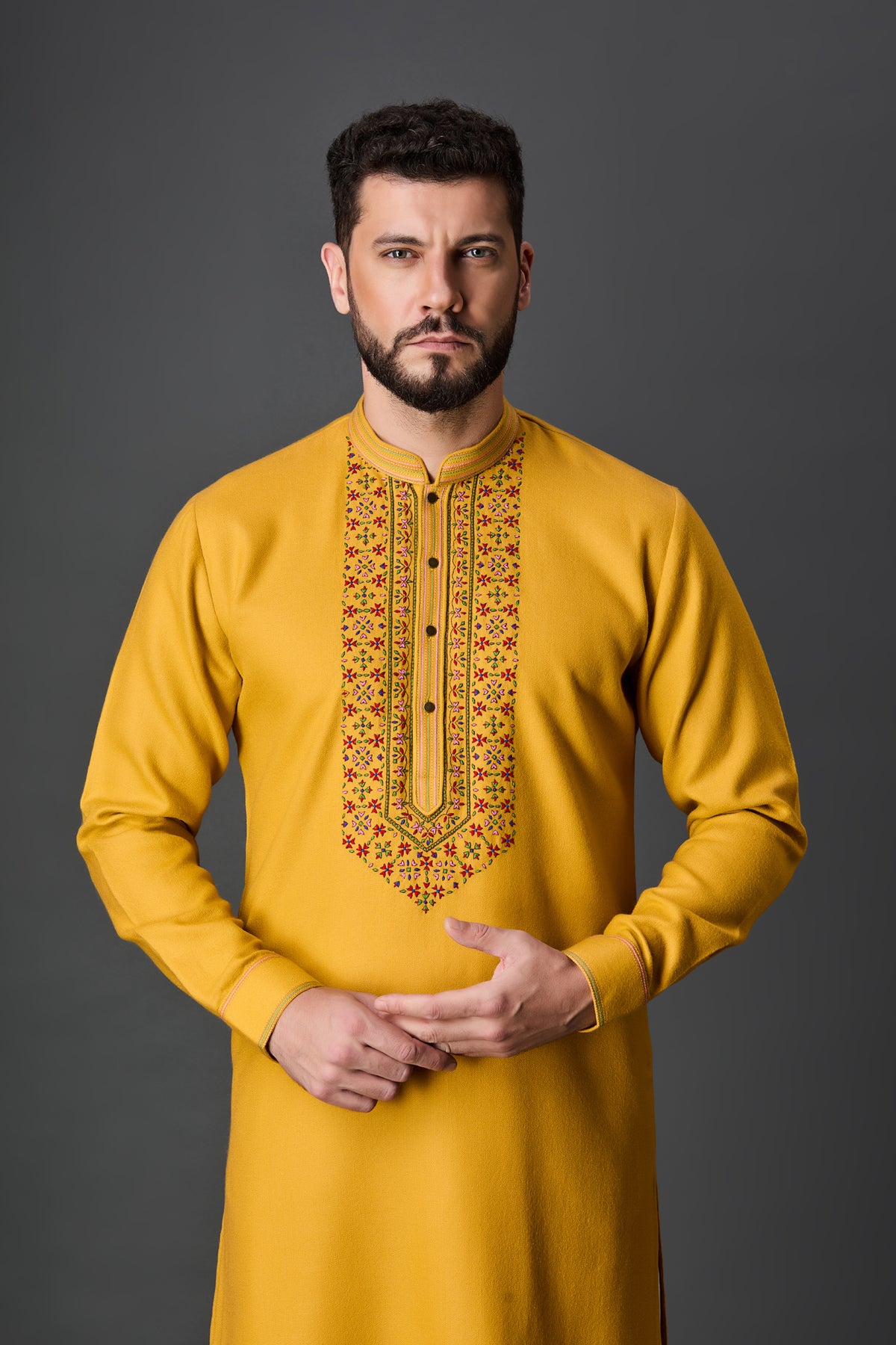 Mustard Kurta Set