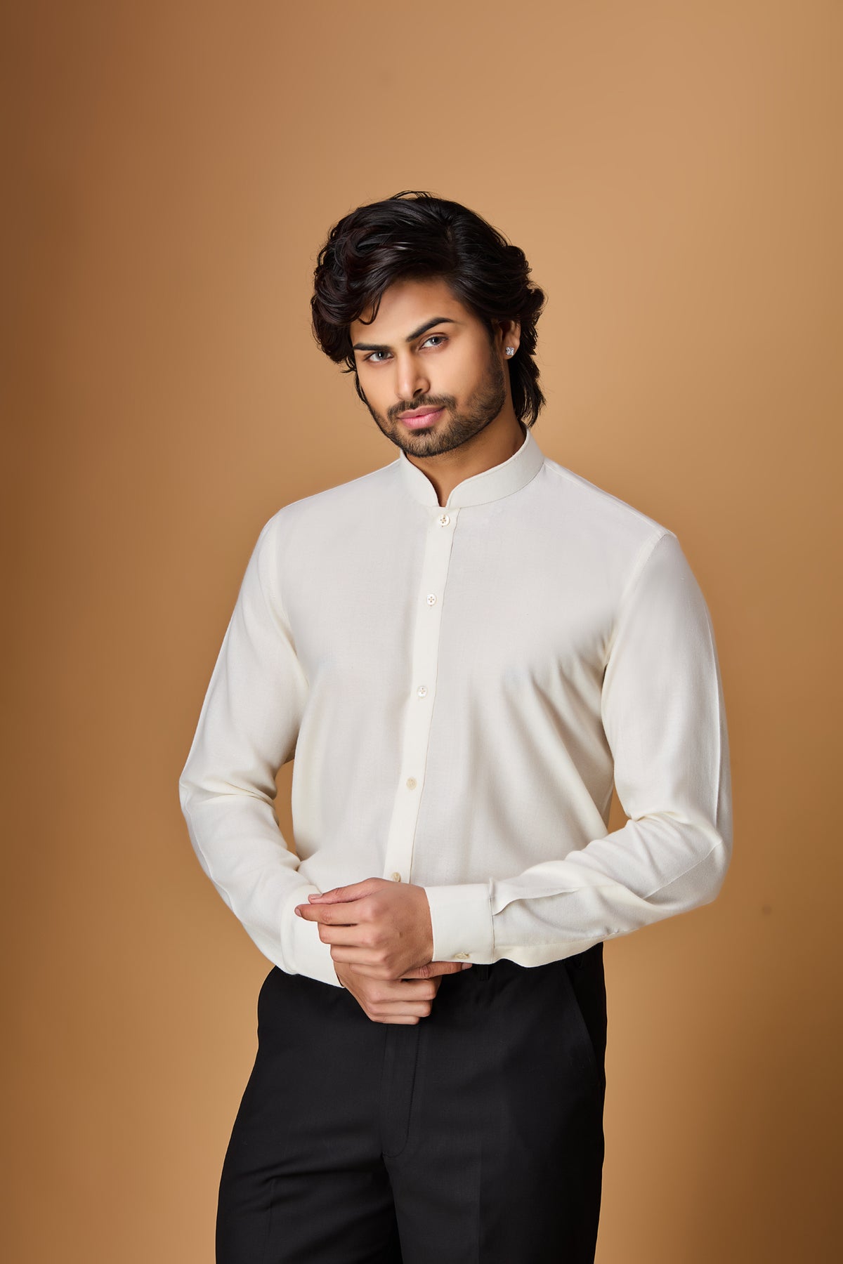 Black bundi shirt trouser set
