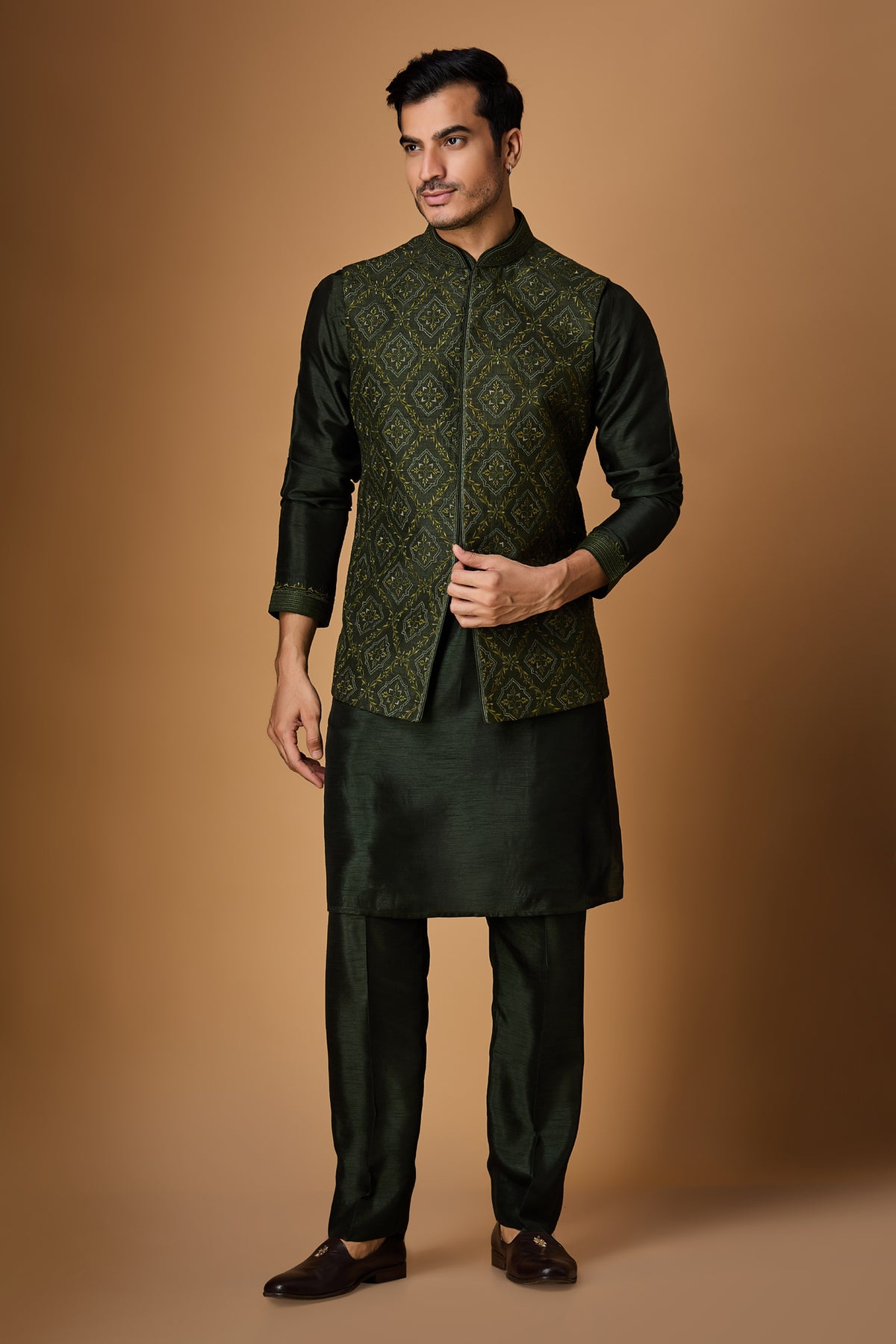 Dark green Bundi Set