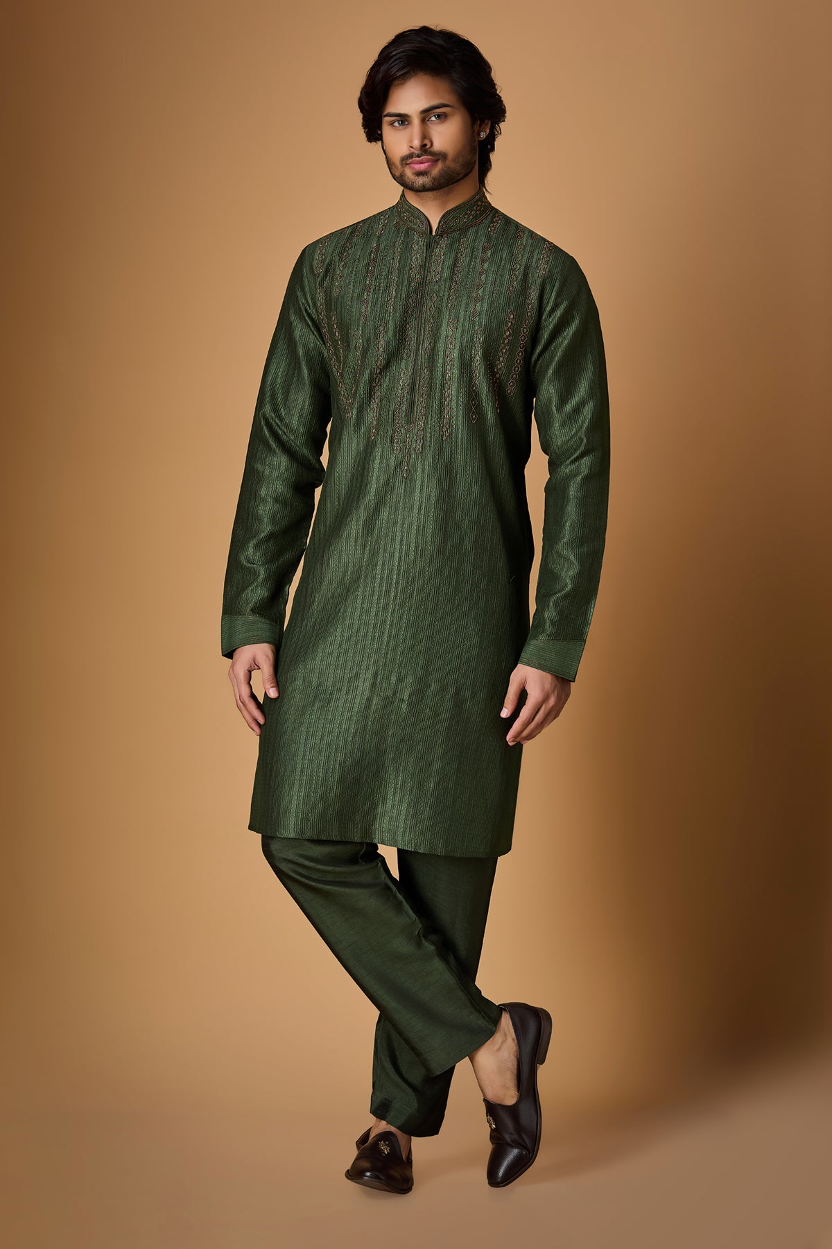 Olive Green Kurta Set