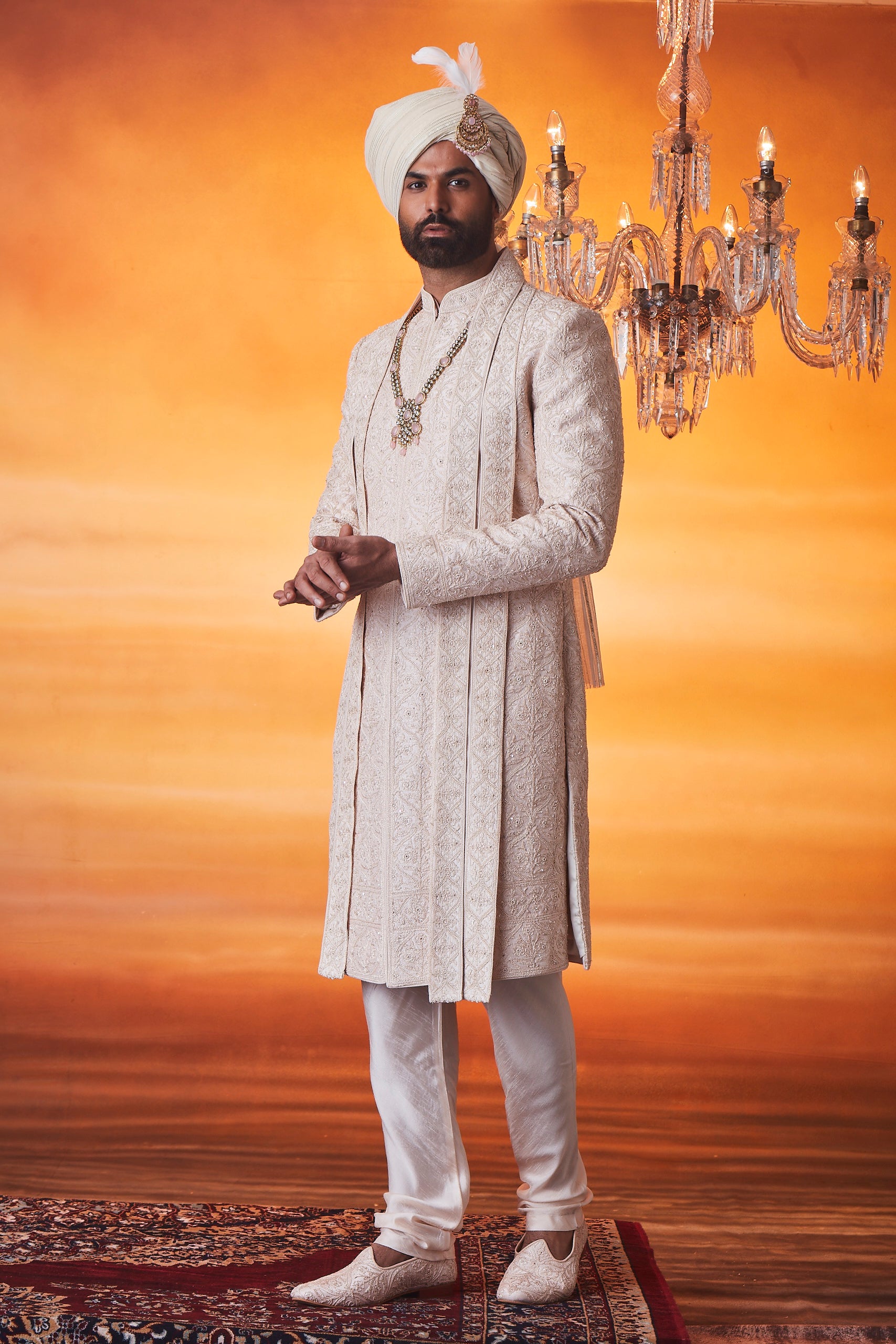 Blush Sherwani set
