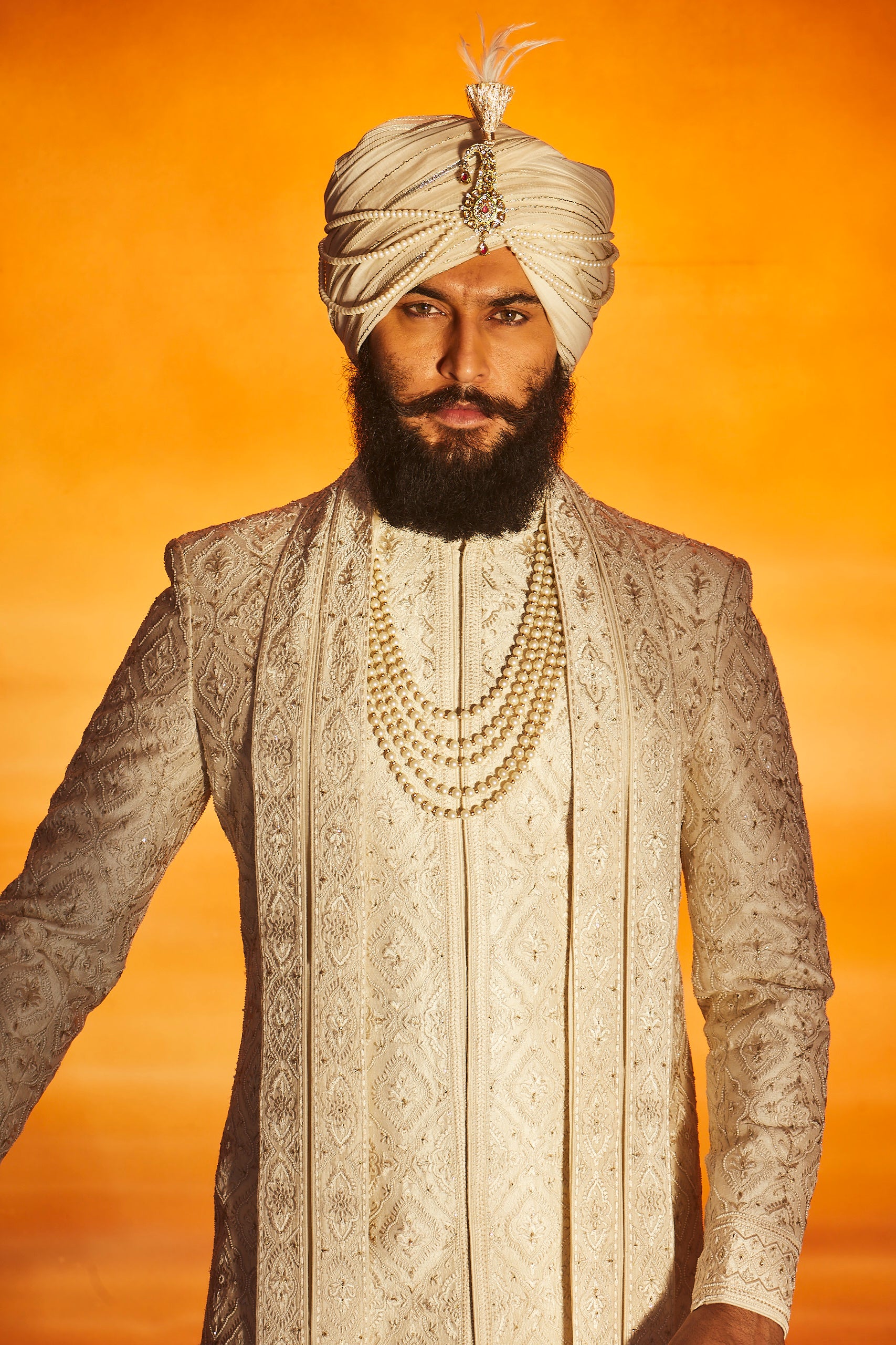 Pearl Sherwani set
