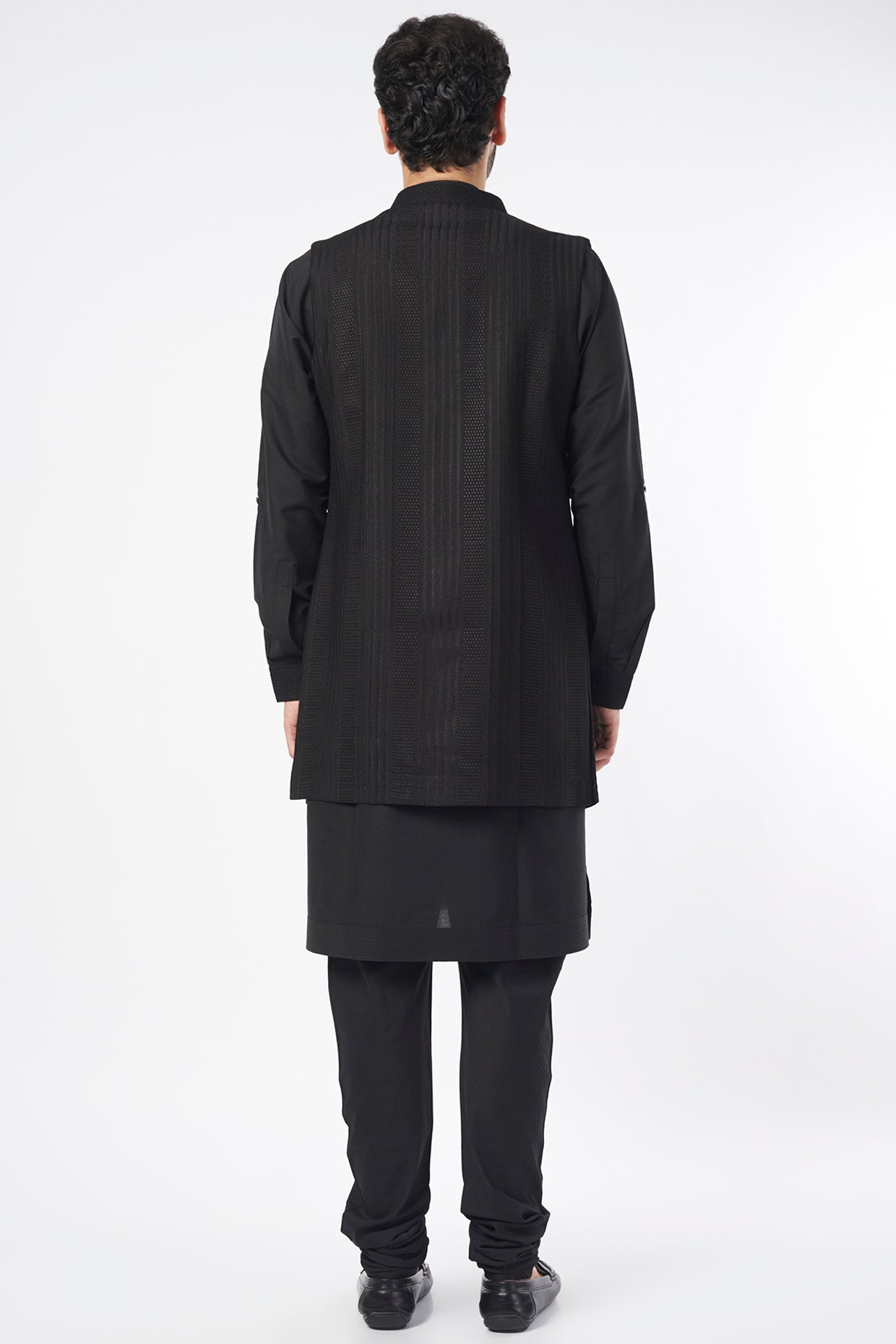 Black Silk Bundi Set