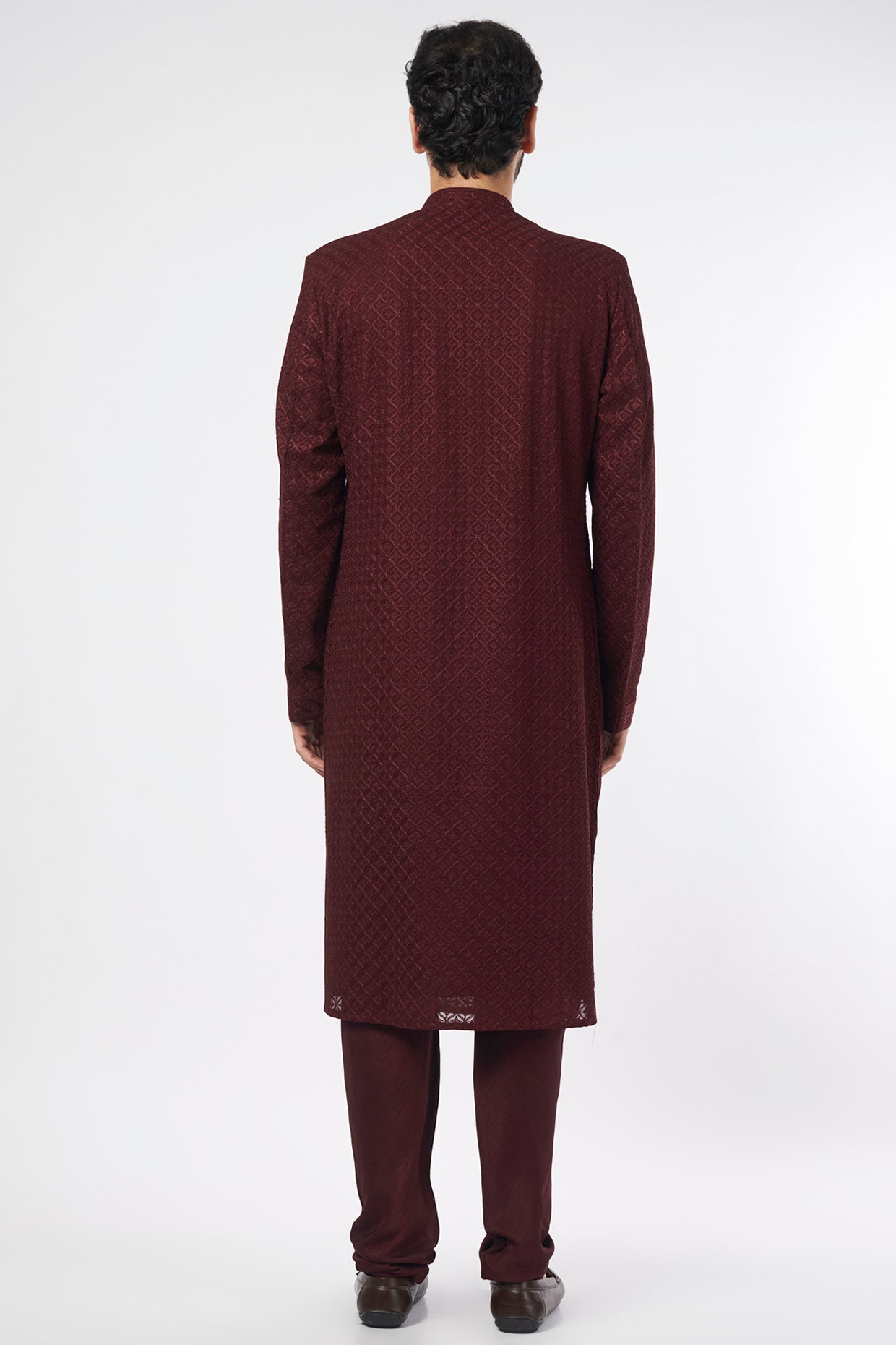 Wine Kurta Set