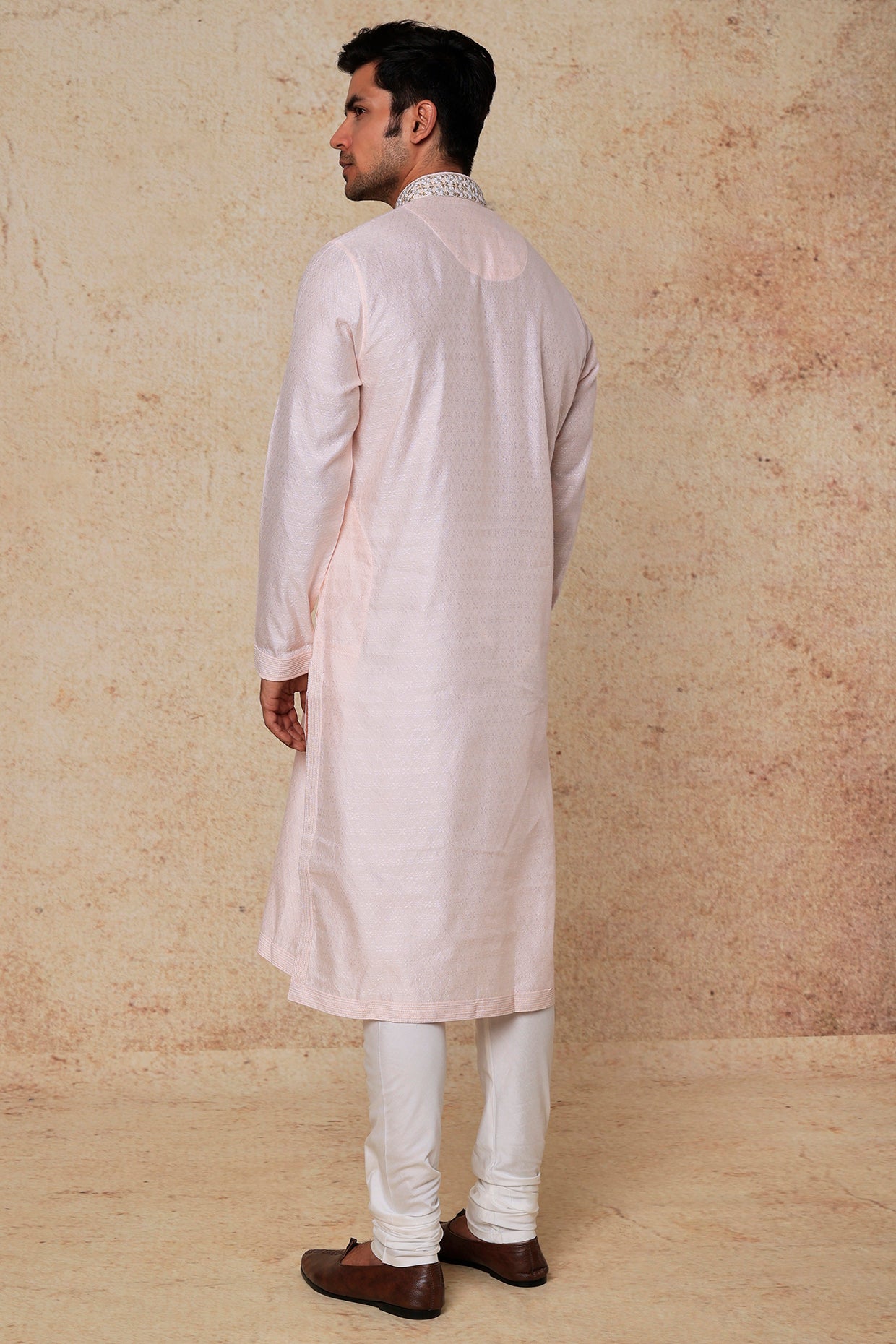 Blush Pink Hand Embroidered Kurta Set