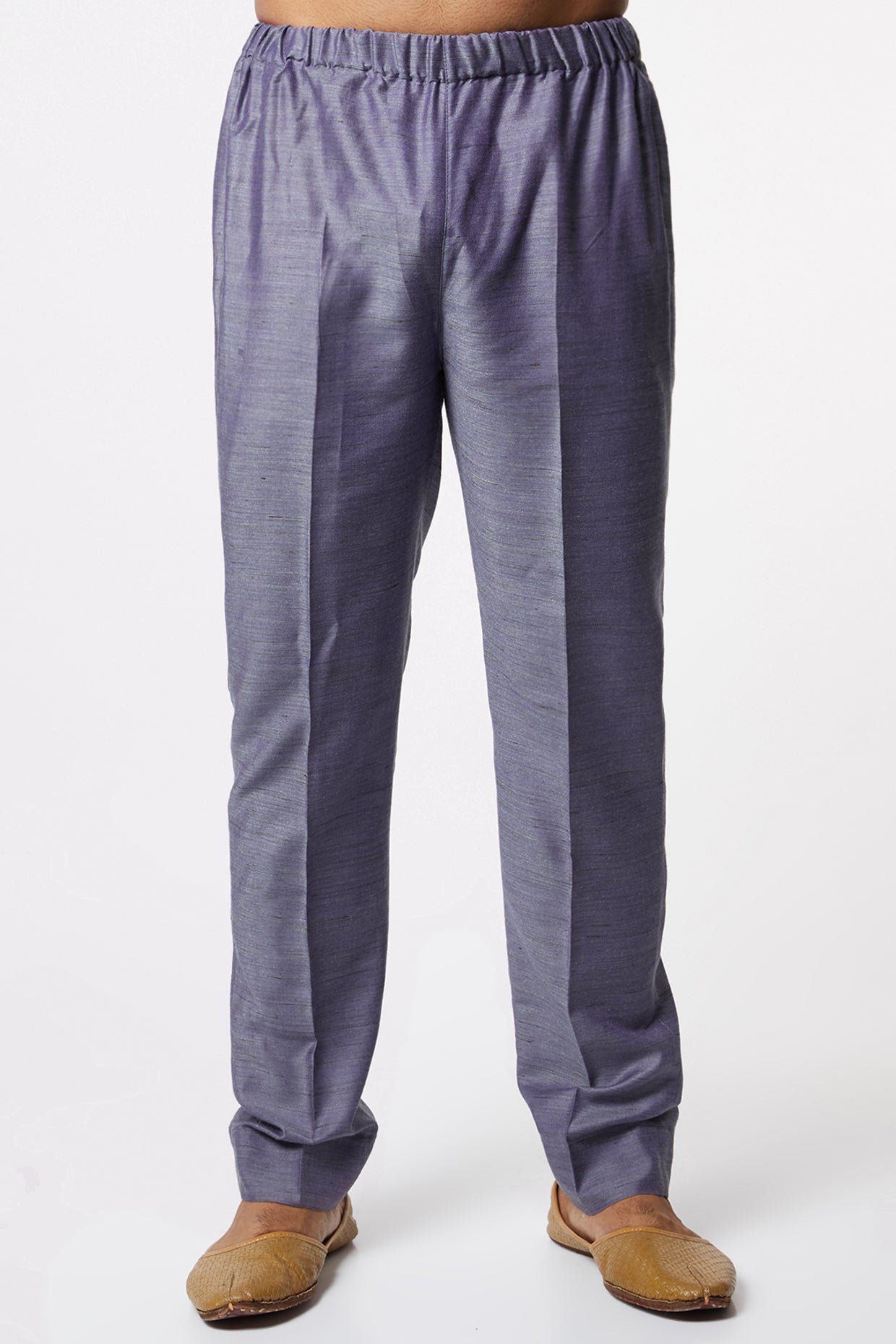 Grey Brocade Silk Kurta Set