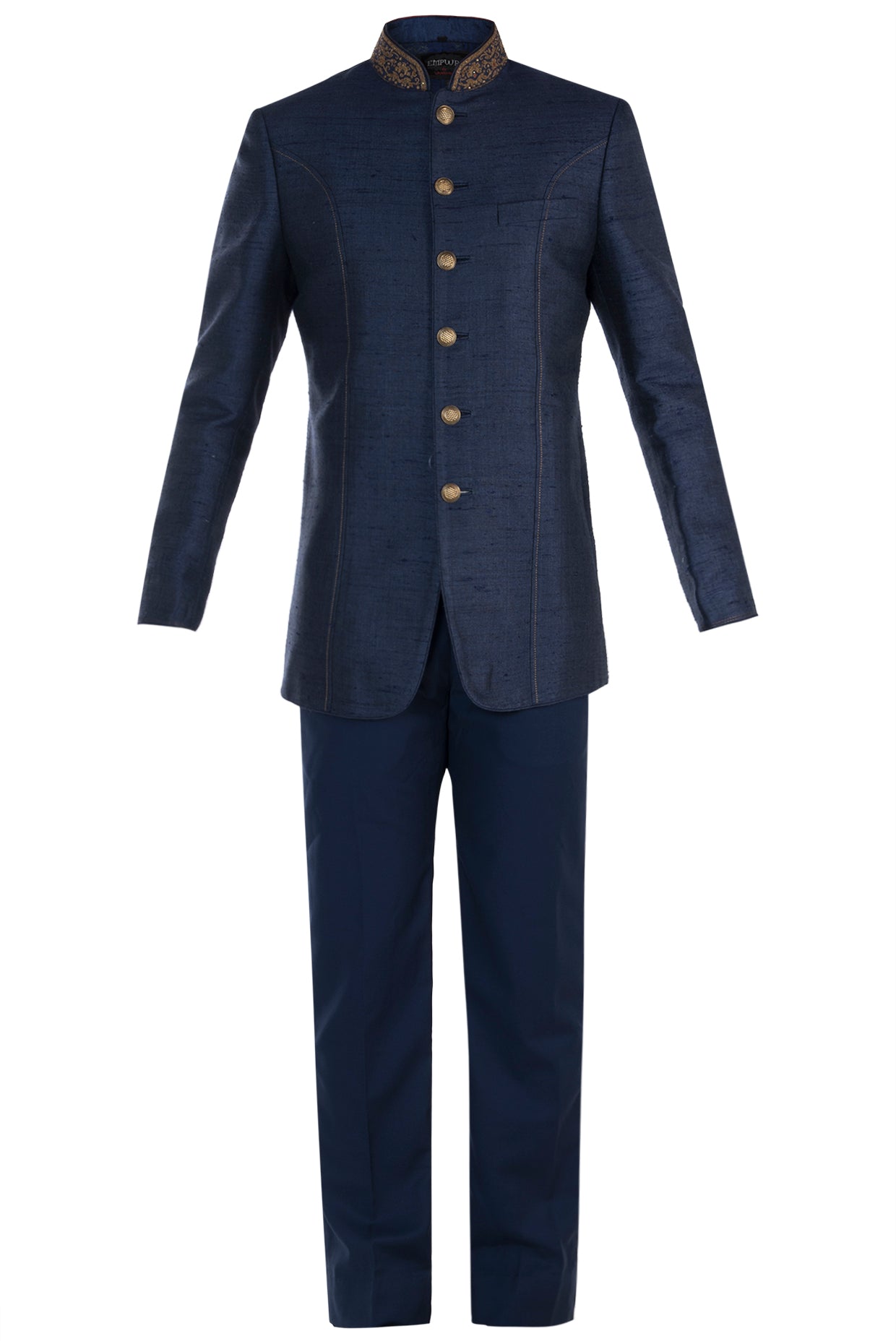 Blue Hand Embroidered Jodhpuri Jacket