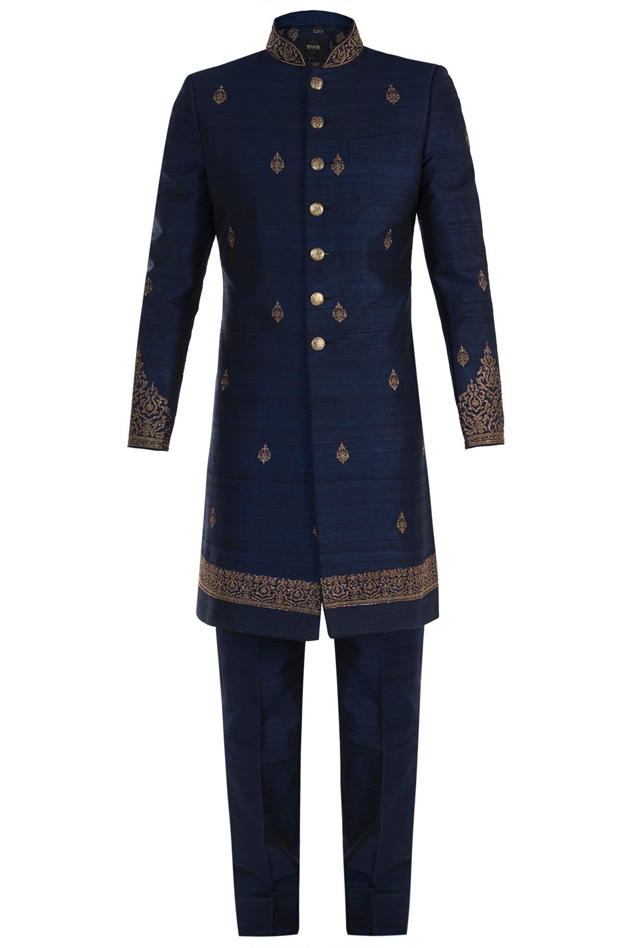 Navy Blue Sherwani Set