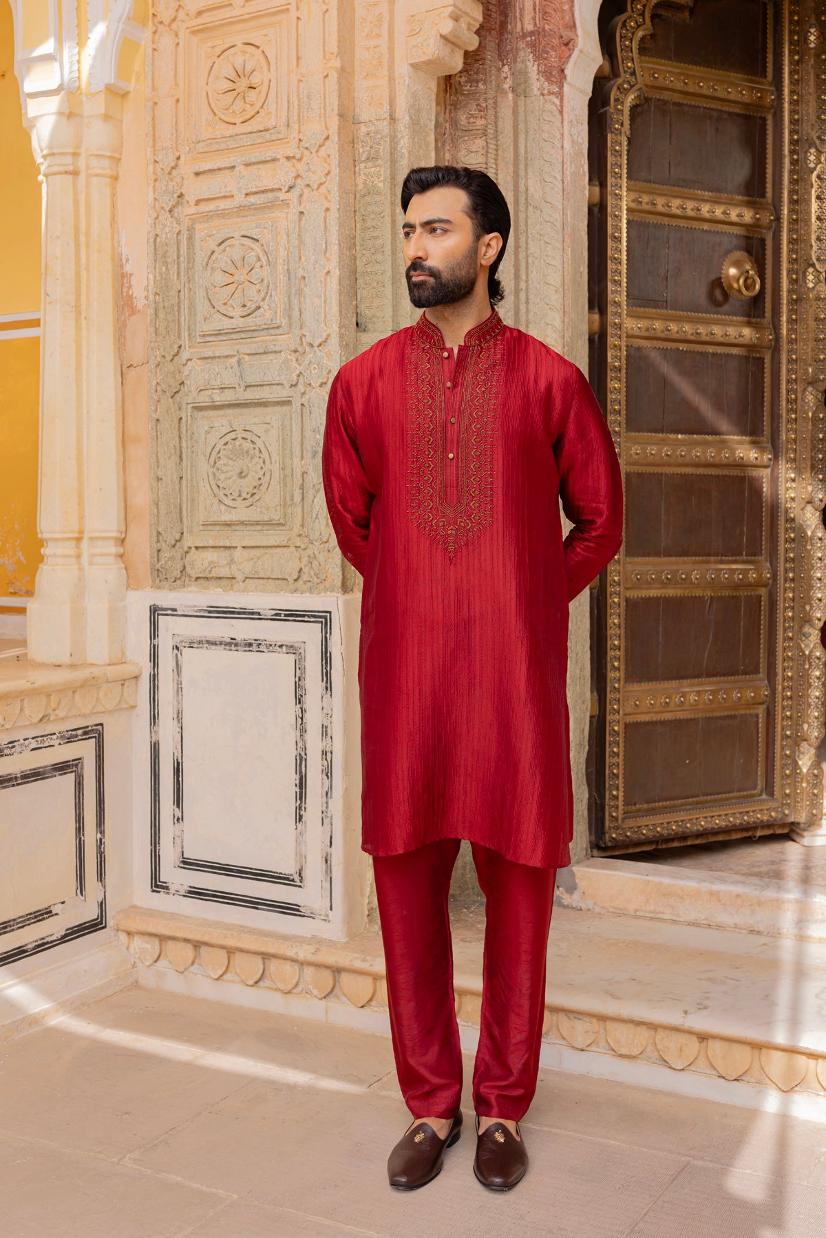 Ruby Red Kurta Set