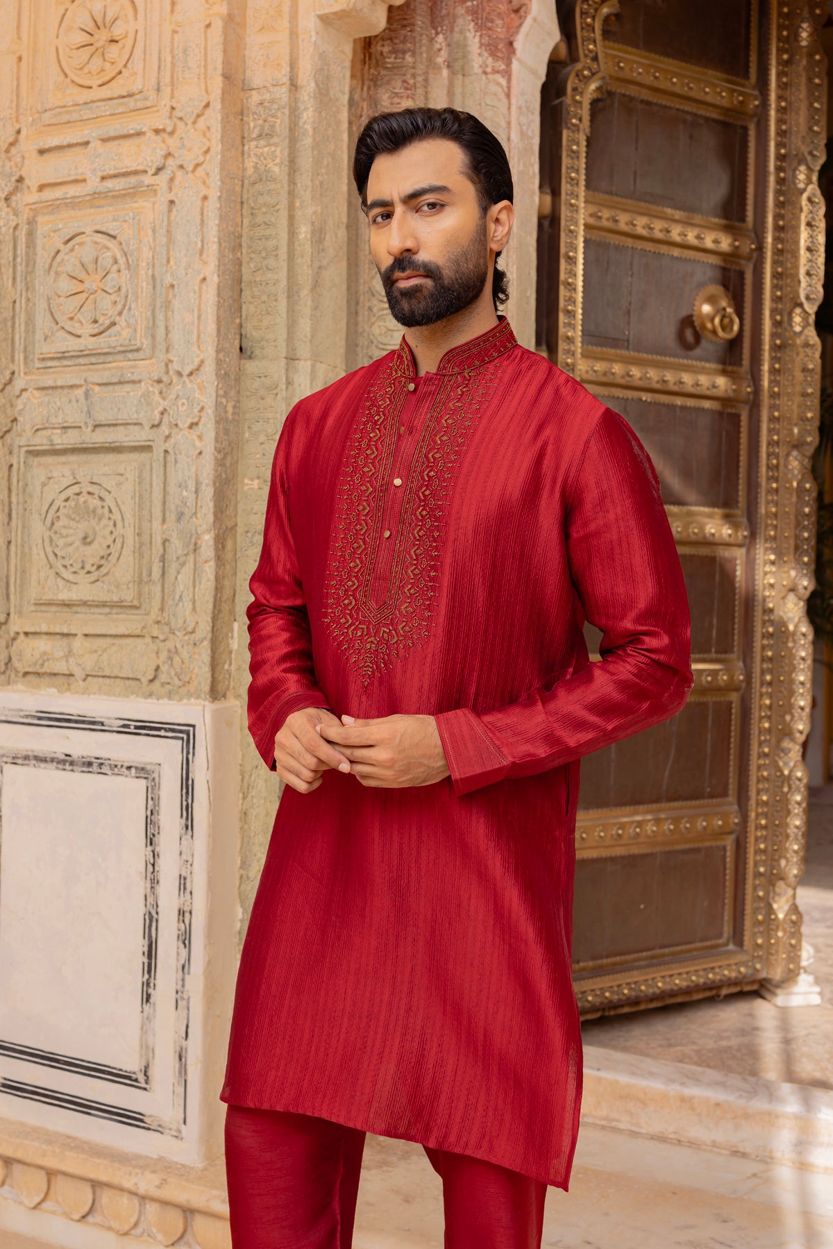 Ruby Red Kurta Set
