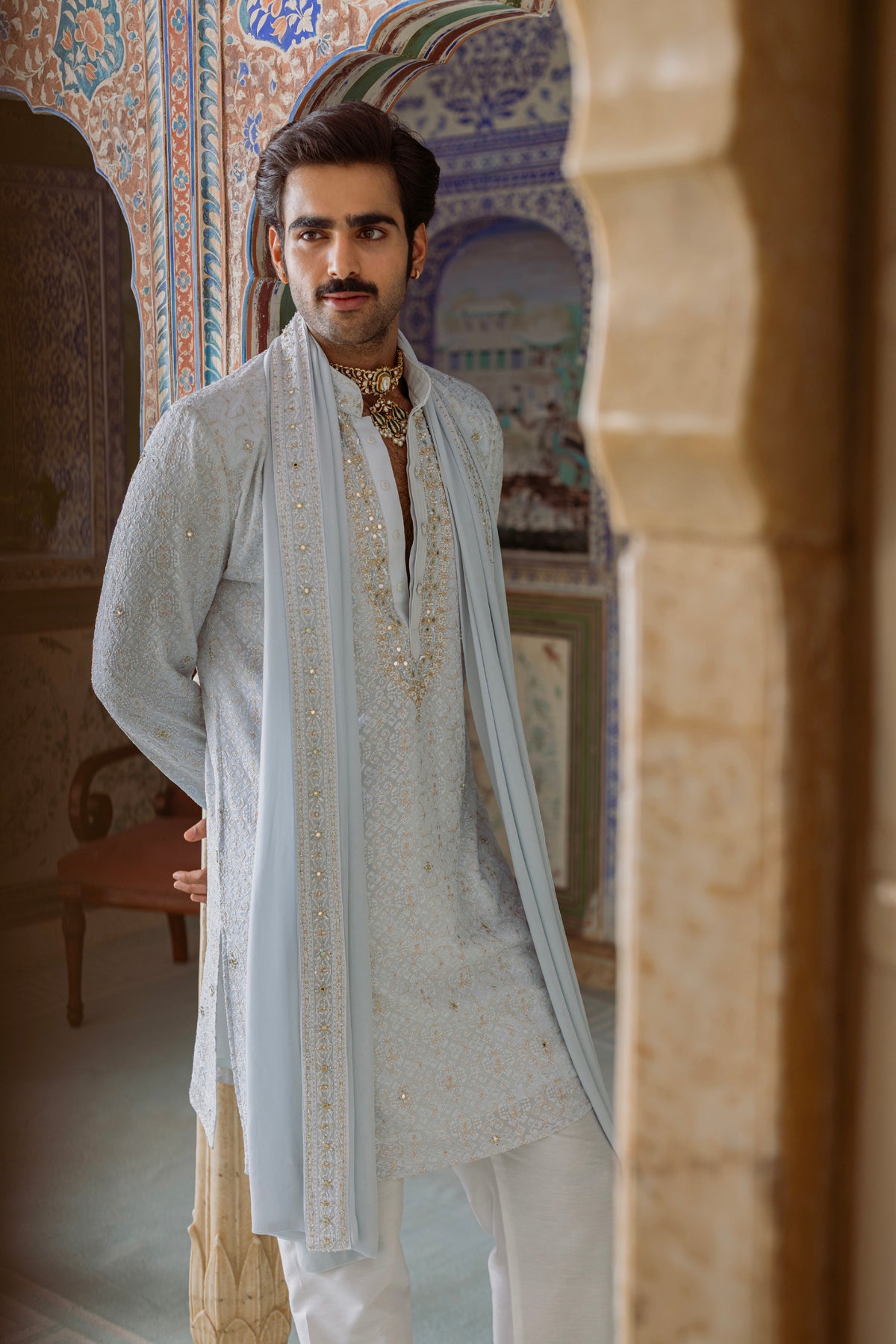 Aqua Blue Kurta Set