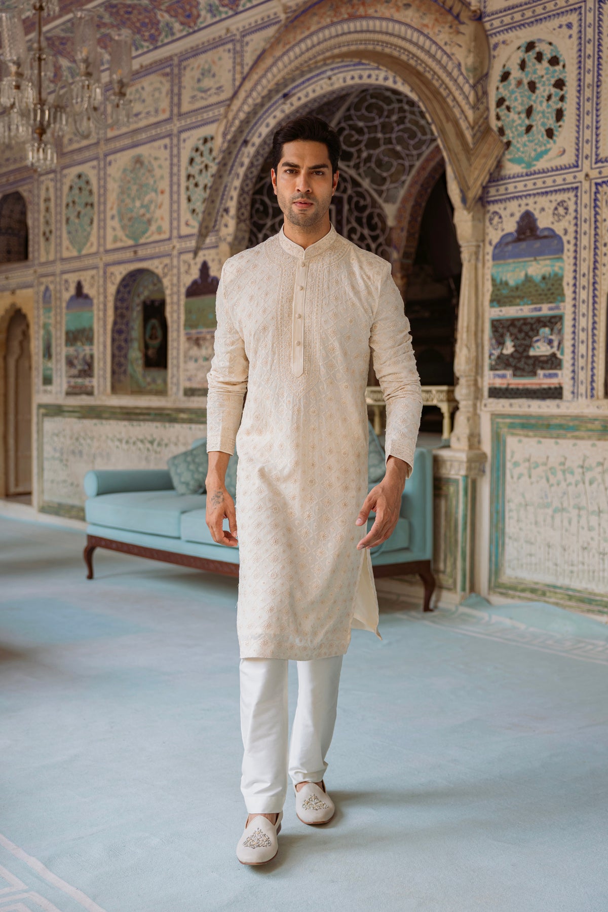 Pearl Cream Kurta Set