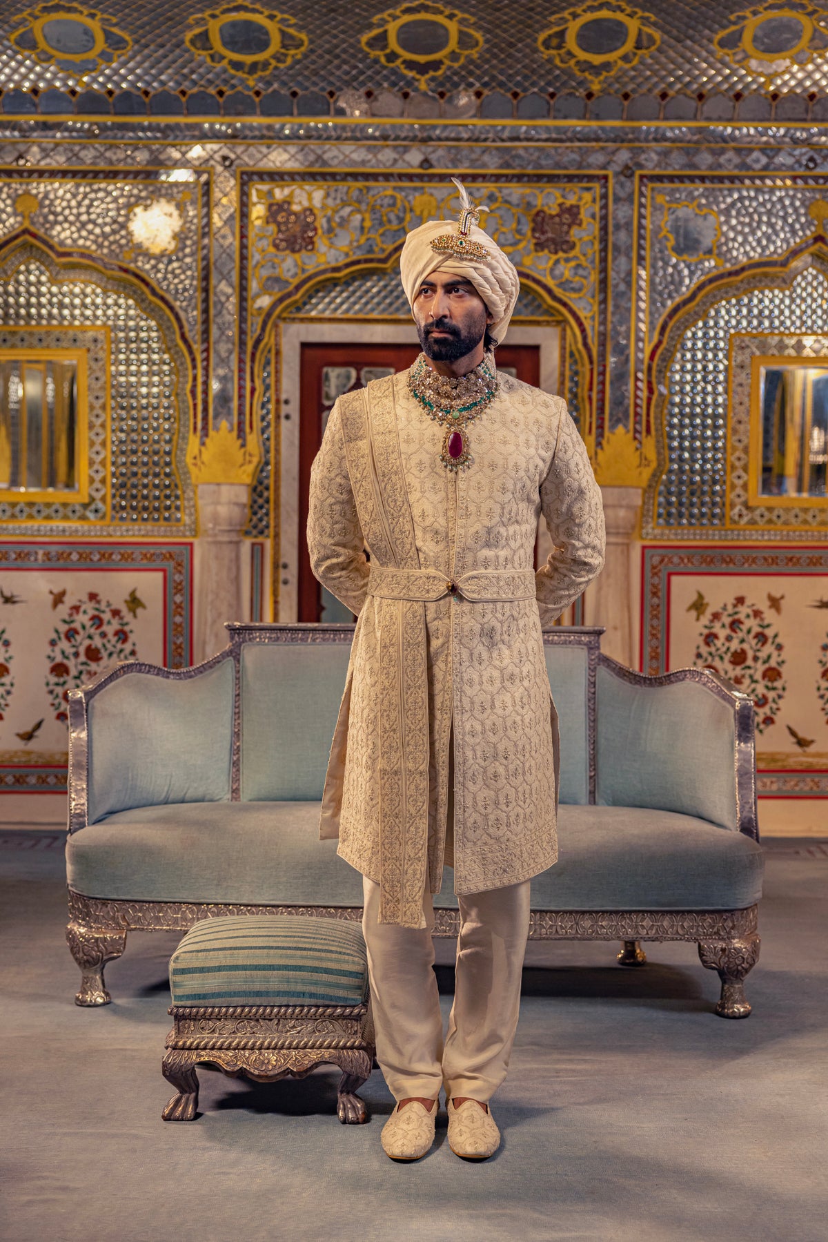 Pearl Ivory Sherwani Set