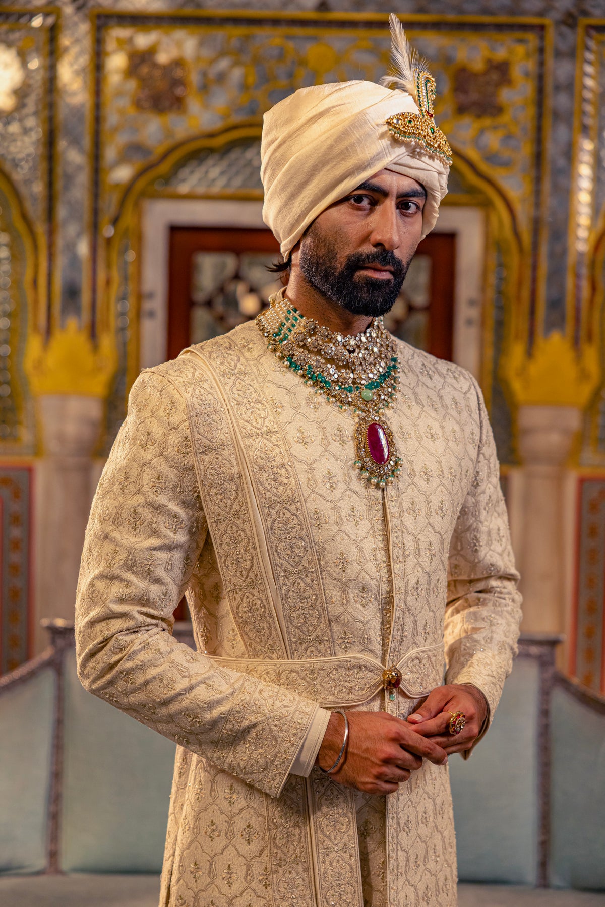 Pearl Ivory Sherwani Set