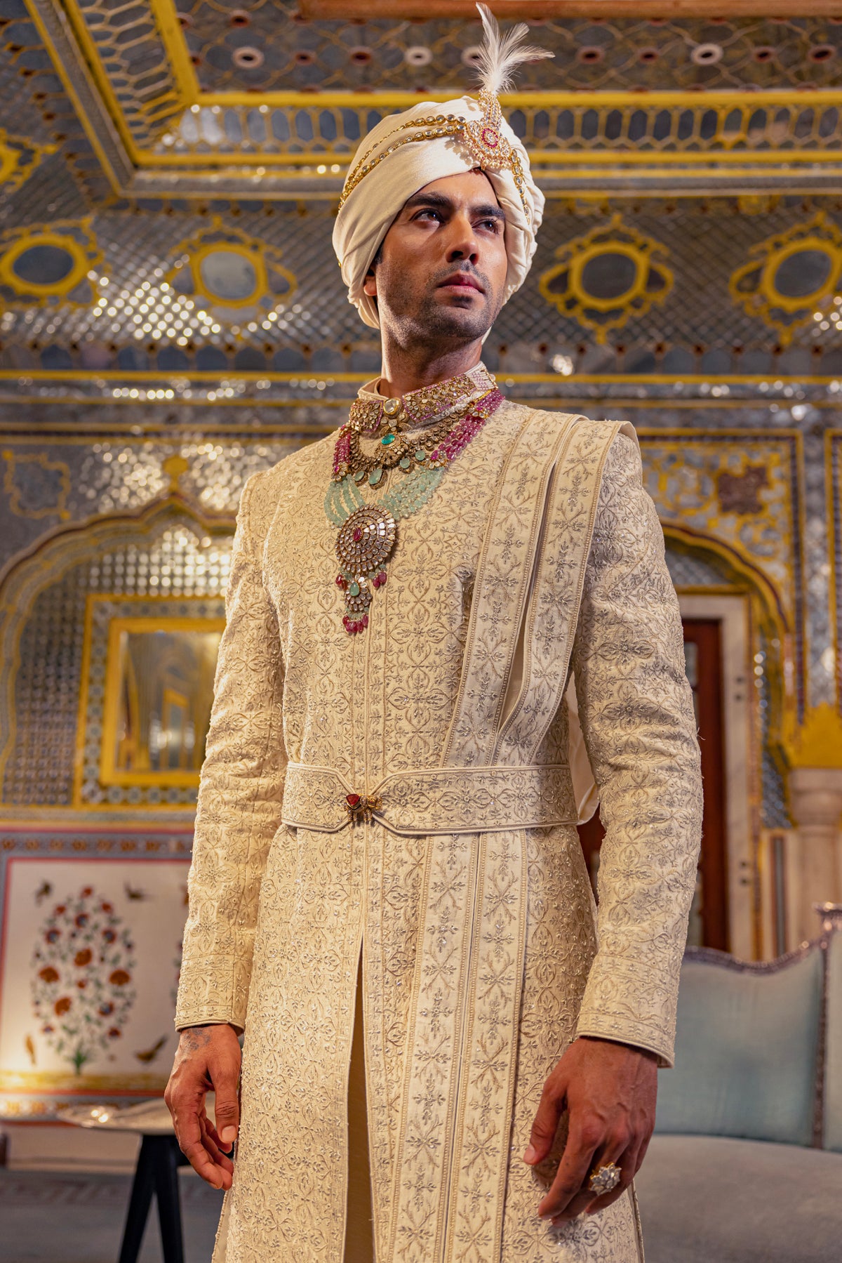 Pearl Ivory Sherwani Set..