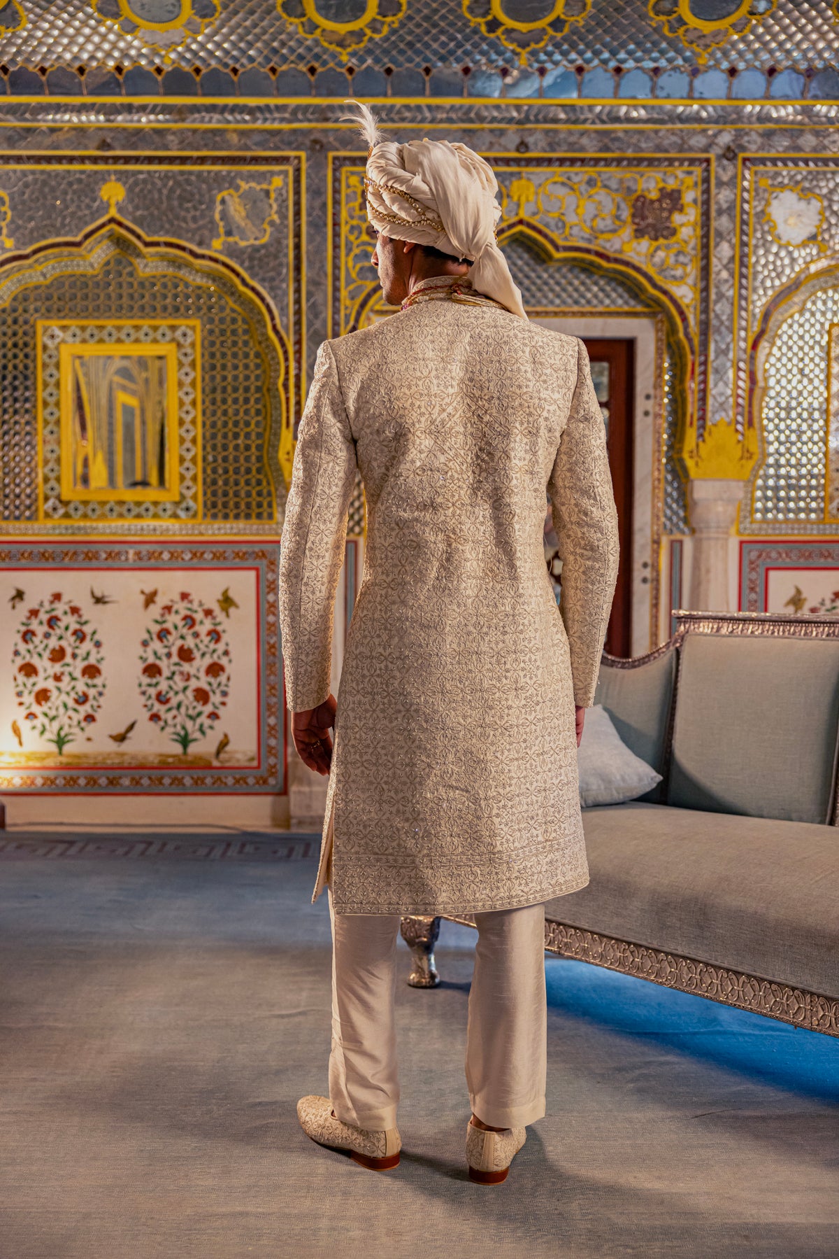 Pearl Ivory Sherwani Set..